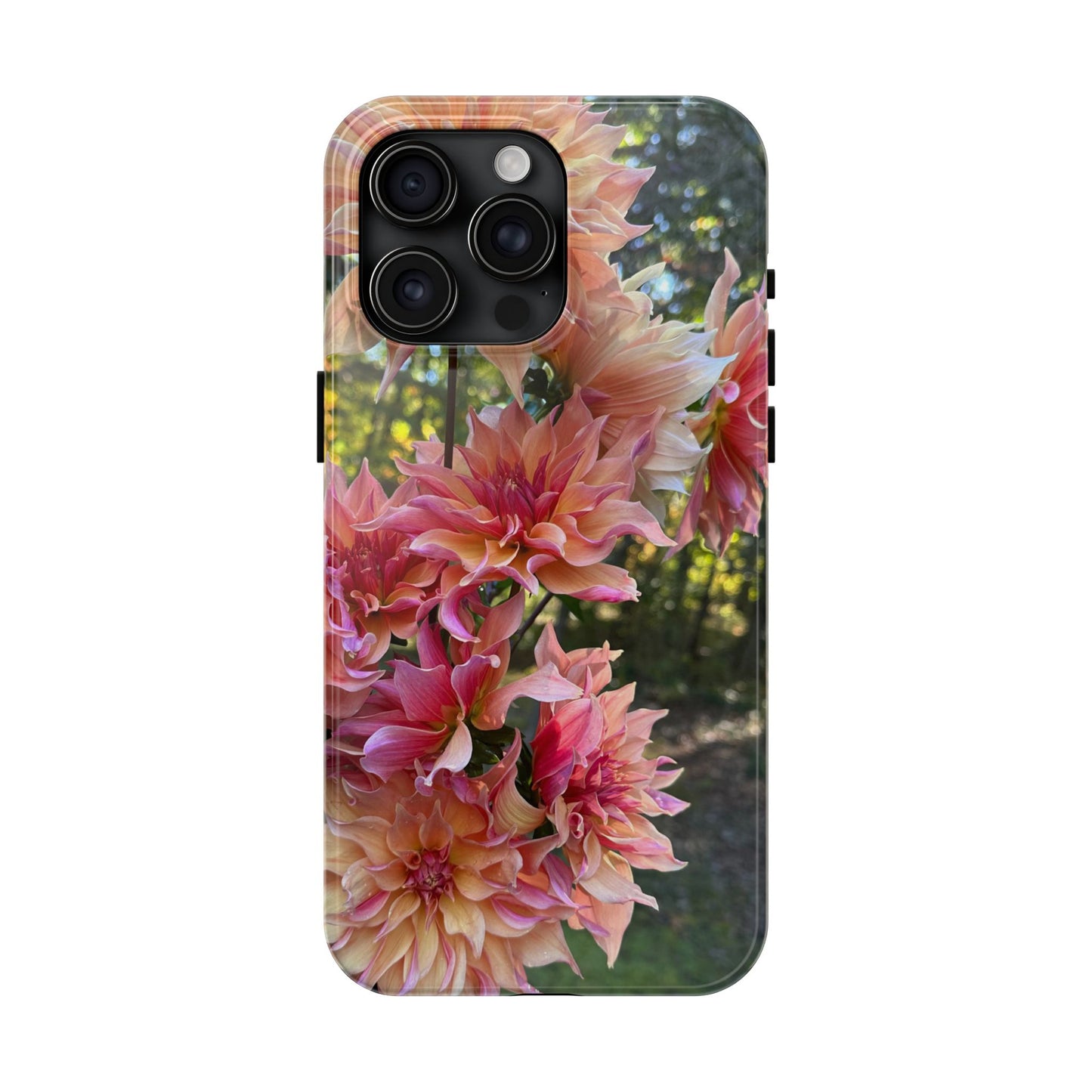 Floral Tough Phone Case - Durable Protection with Dahlia Design