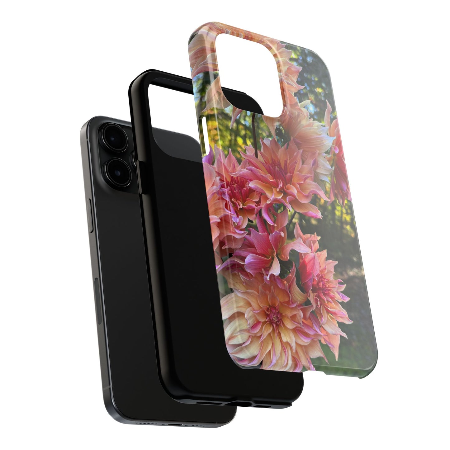Floral Tough Phone Case - Durable Protection with Dahlia Design