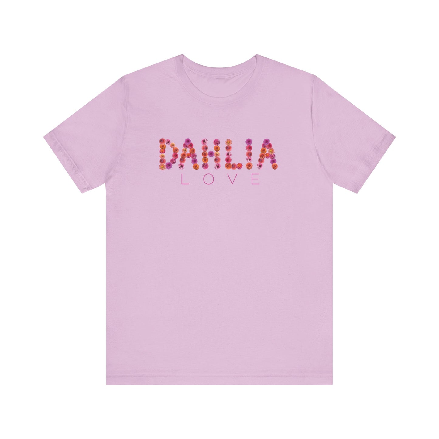 Dahlia Love Tee - Floral Graphic T-Shirt, Unisex Apparel, Casual Wear, Gift for Her, Spring Fashion