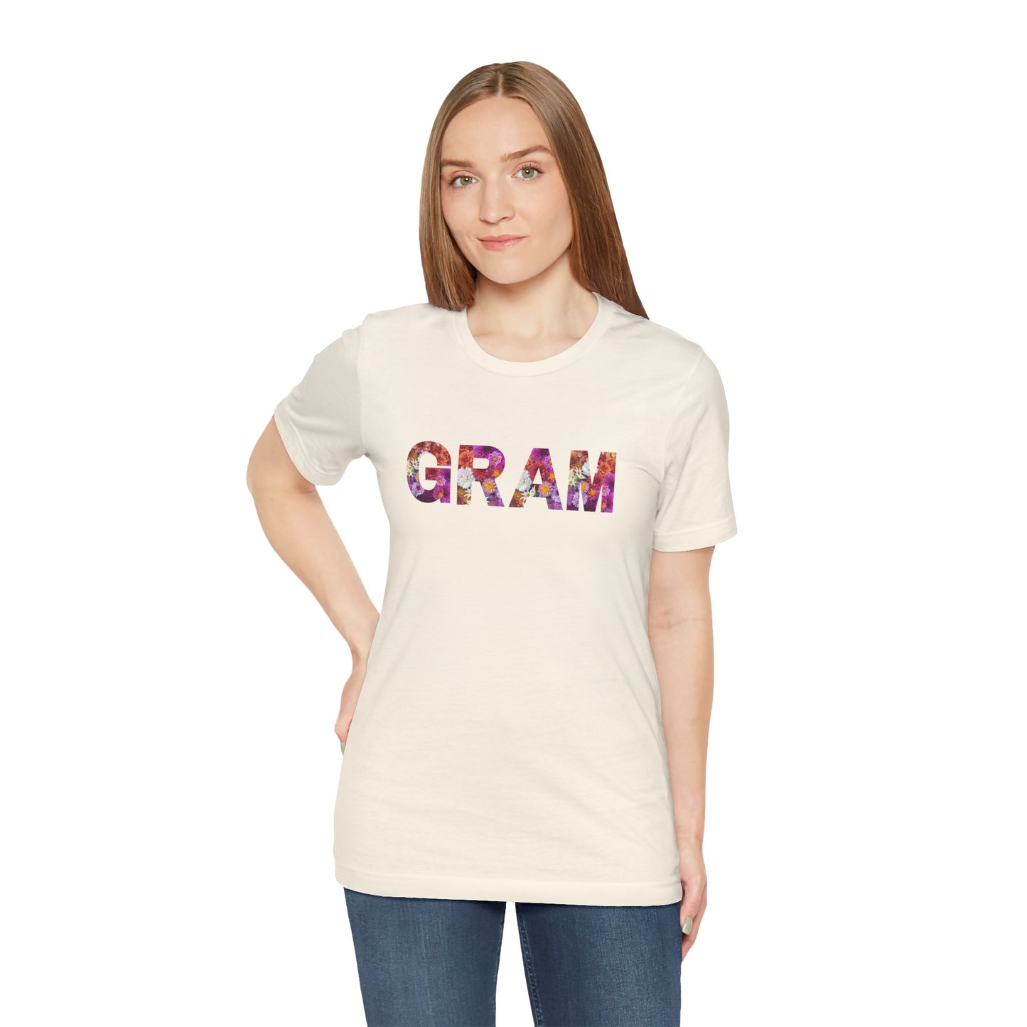 Floral Gram Tee - Perfect for Mother's Day, Gifts for Moms and Grandmas