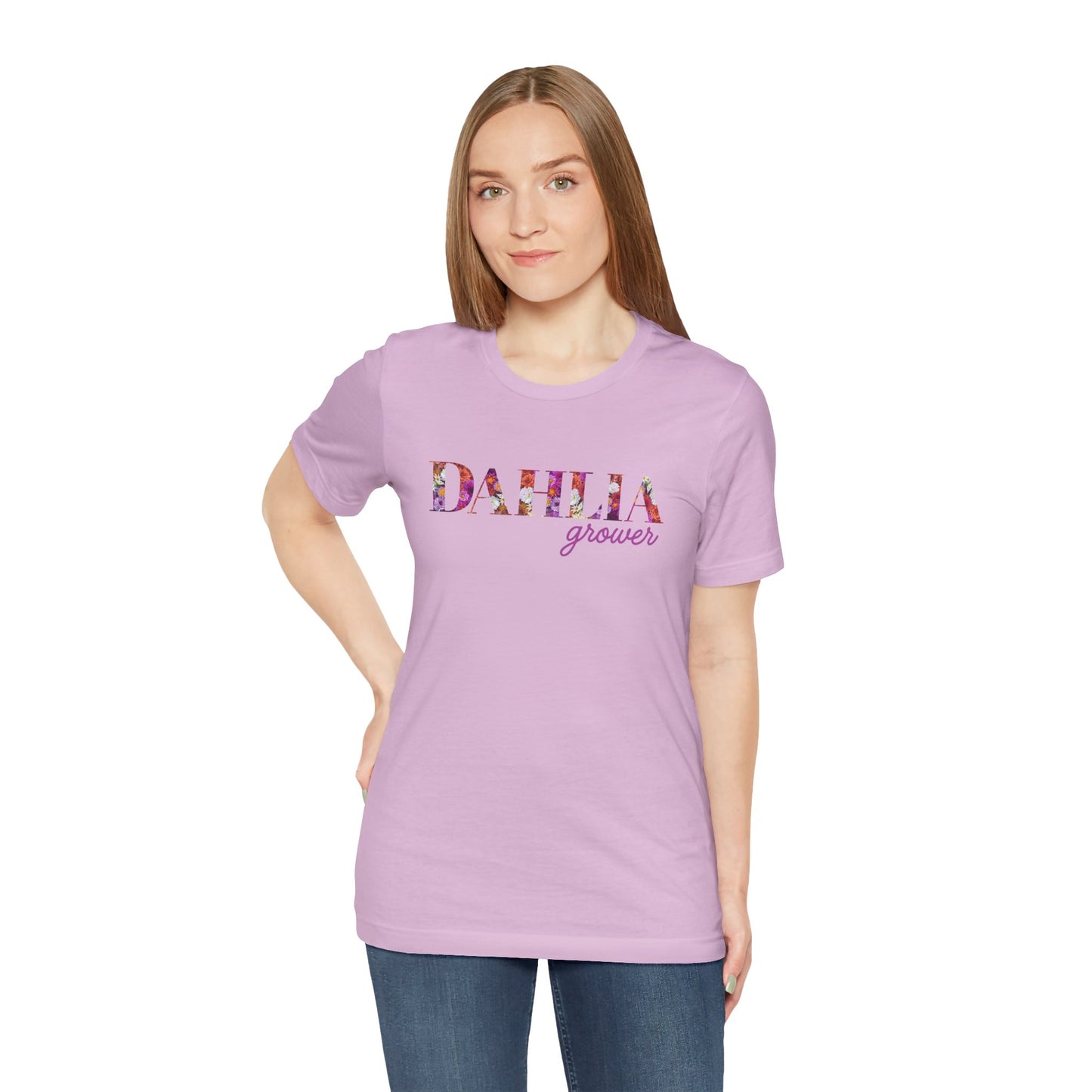 Dahlia Grower Unisex Tee, Floral Graphic Shirt, Gardening Gift, Spring Style T-Shirt, Nature Lover Apparel, Gifts for Gardeners