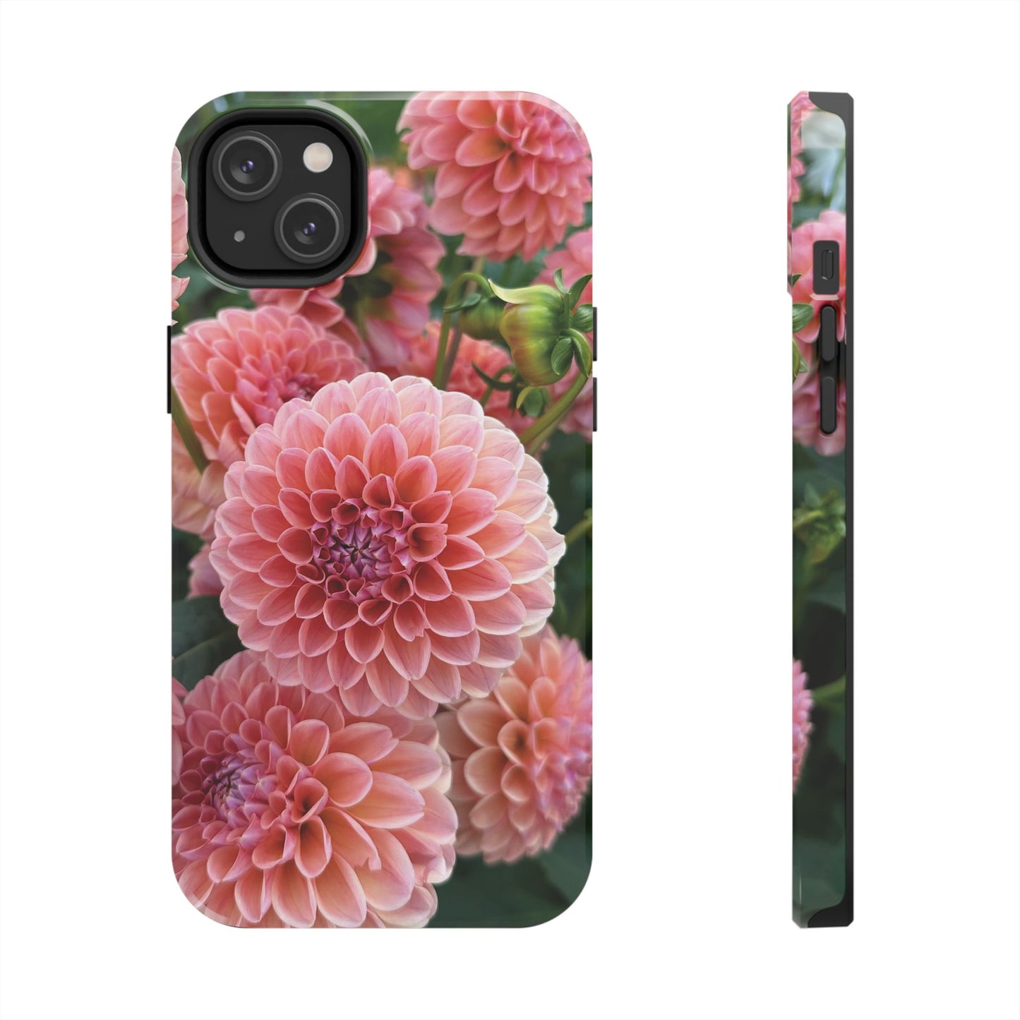 Floral Tough Phone Cases - Durable Protection with Pink Dahlia Design