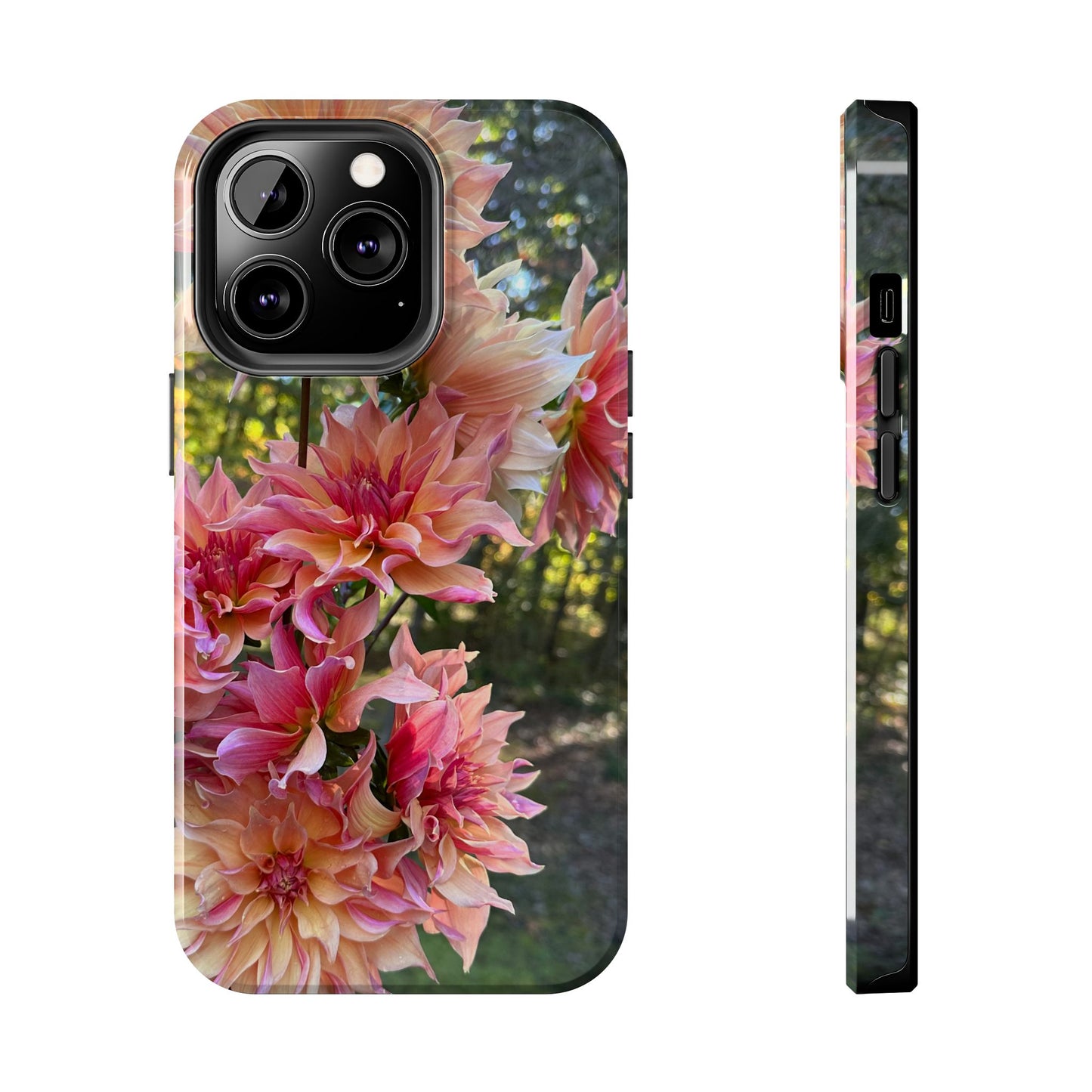 Floral Tough Phone Case - Durable Protection with Dahlia Design