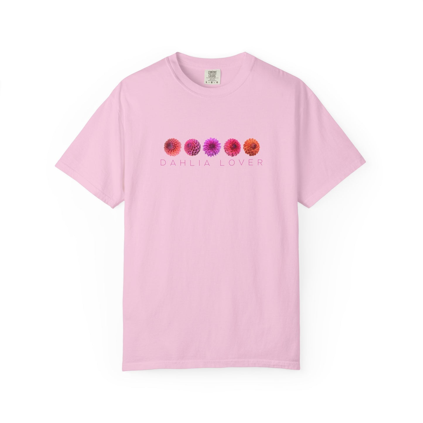 Dahlia Lover T-shirt, Floral Graphic Tee for Flower Lovers