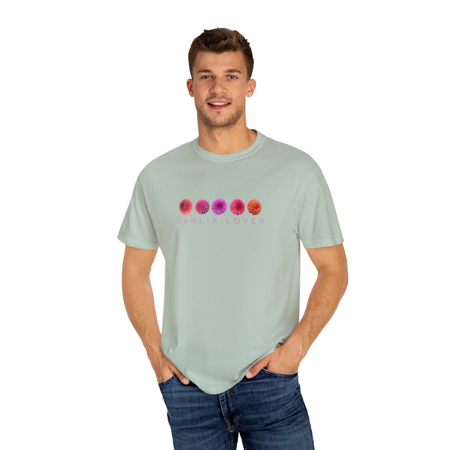 Dahlia Lover T-shirt, Floral Graphic Tee for Flower Lovers