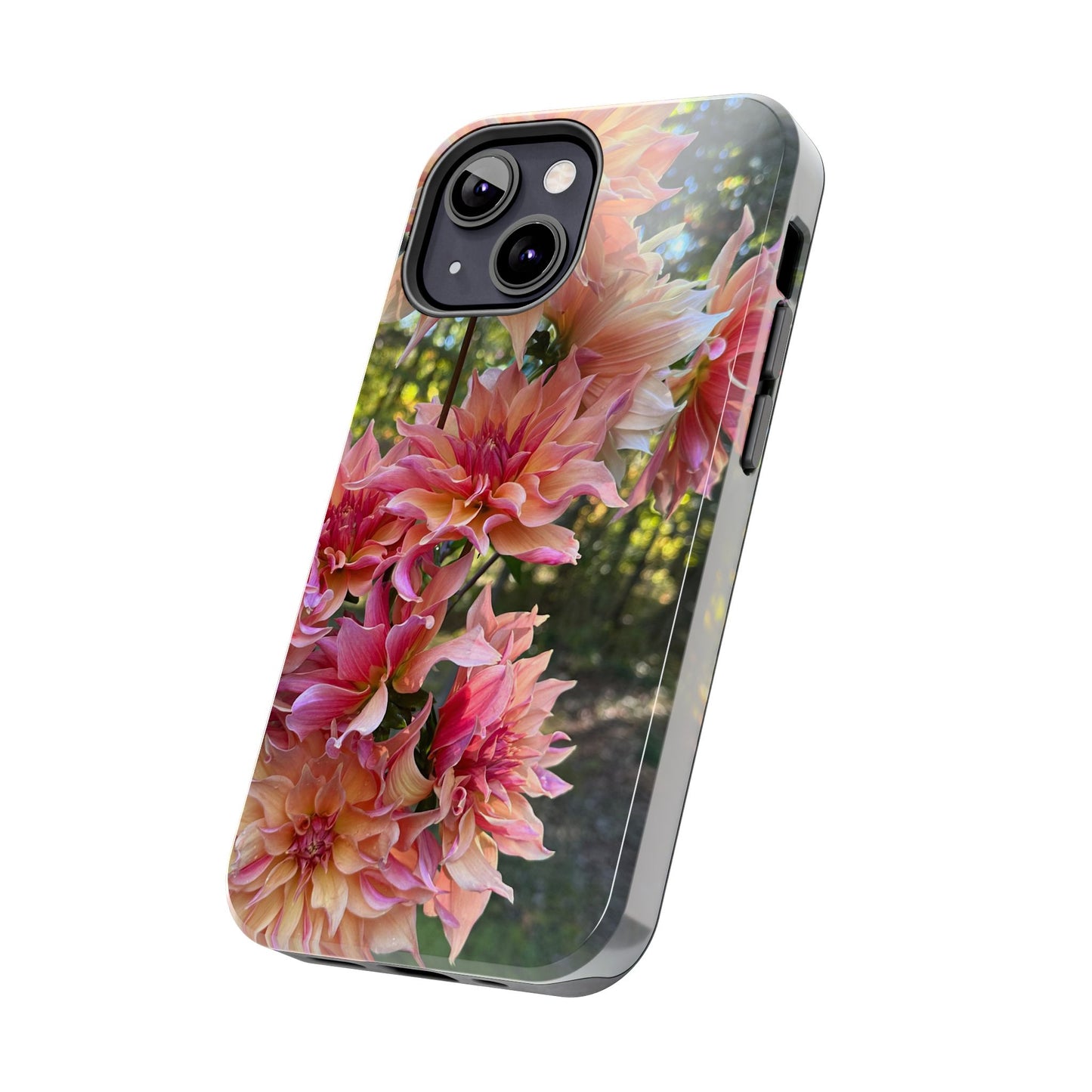 Floral Tough Phone Case - Durable Protection with Dahlia Design