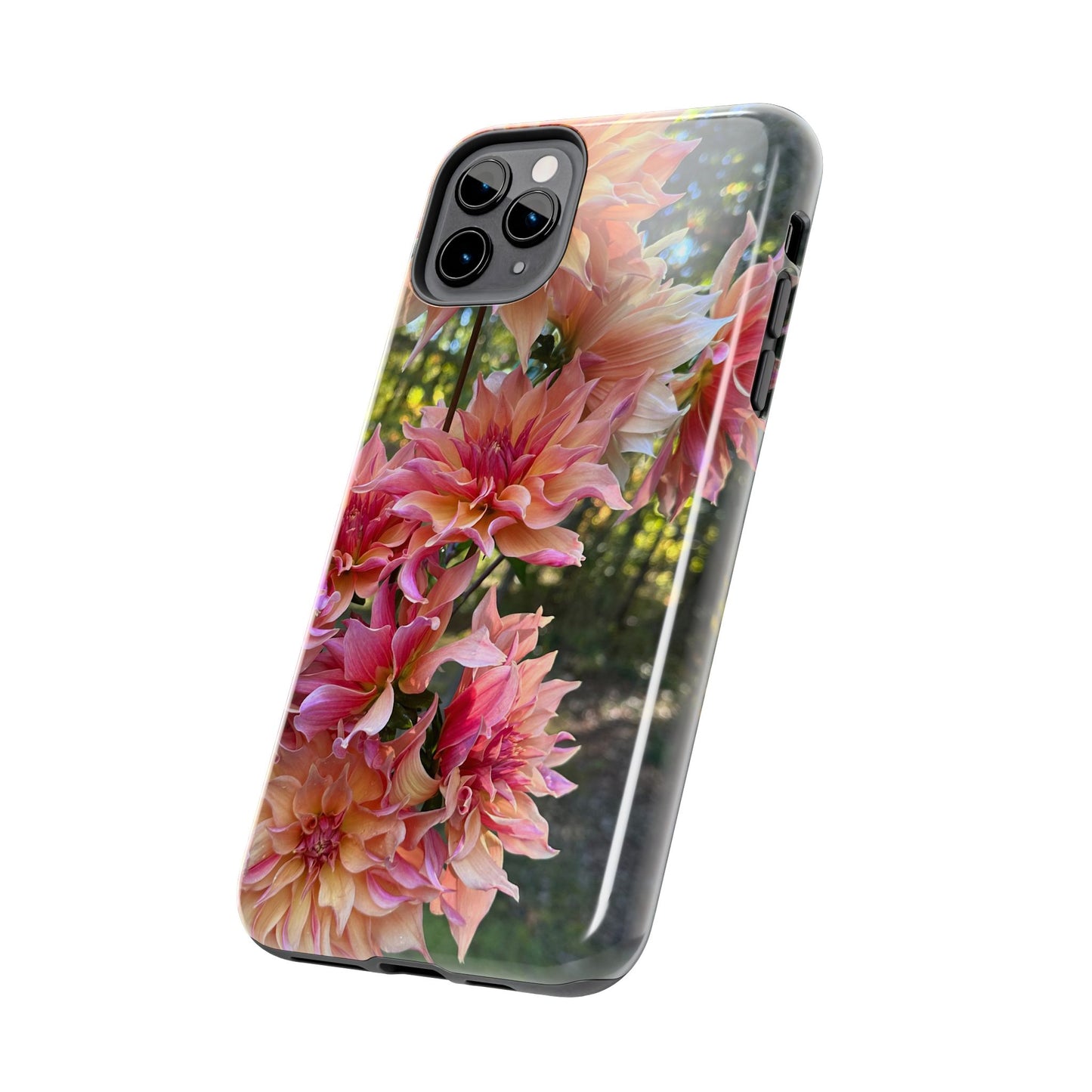 Floral Tough Phone Case - Durable Protection with Dahlia Design