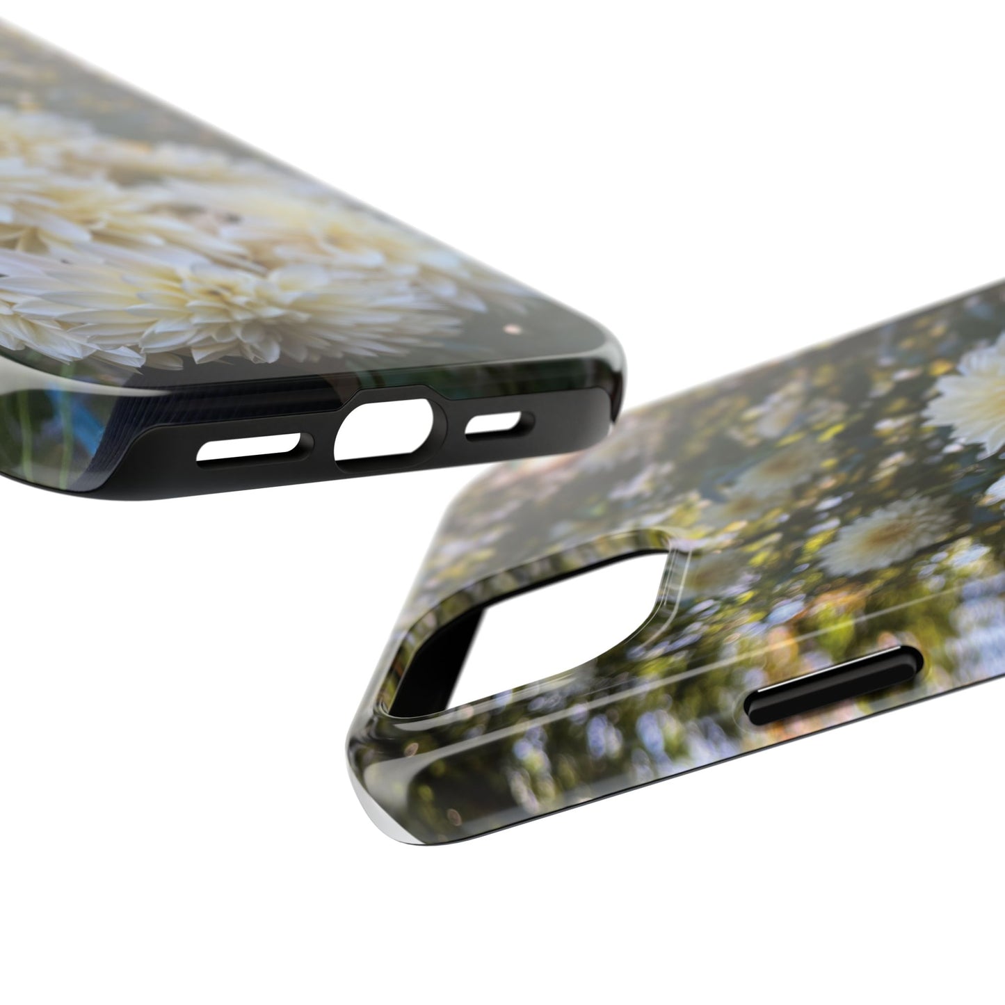 Floral Tough Phone Case - Durable Protection with Cafe au Lait Dahlia Design
