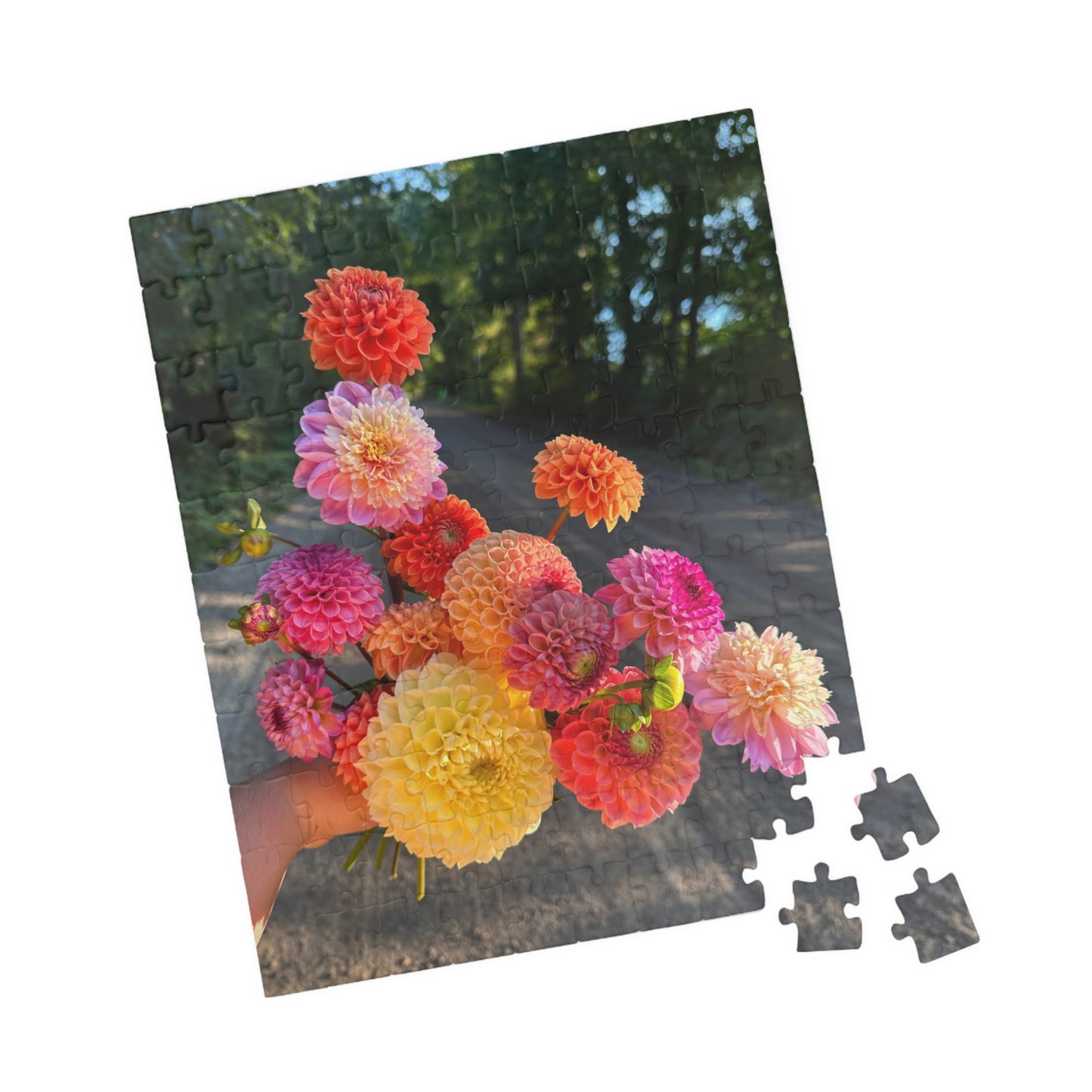Dahlia Floral-themed Colorful Puzzle (110, 252, 520, 1014-piece) - Perfect for Relaxation and Family Bonding