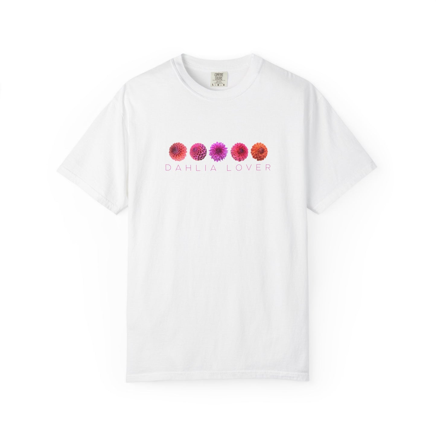 Dahlia Lover T-shirt, Floral Graphic Tee for Flower Lovers