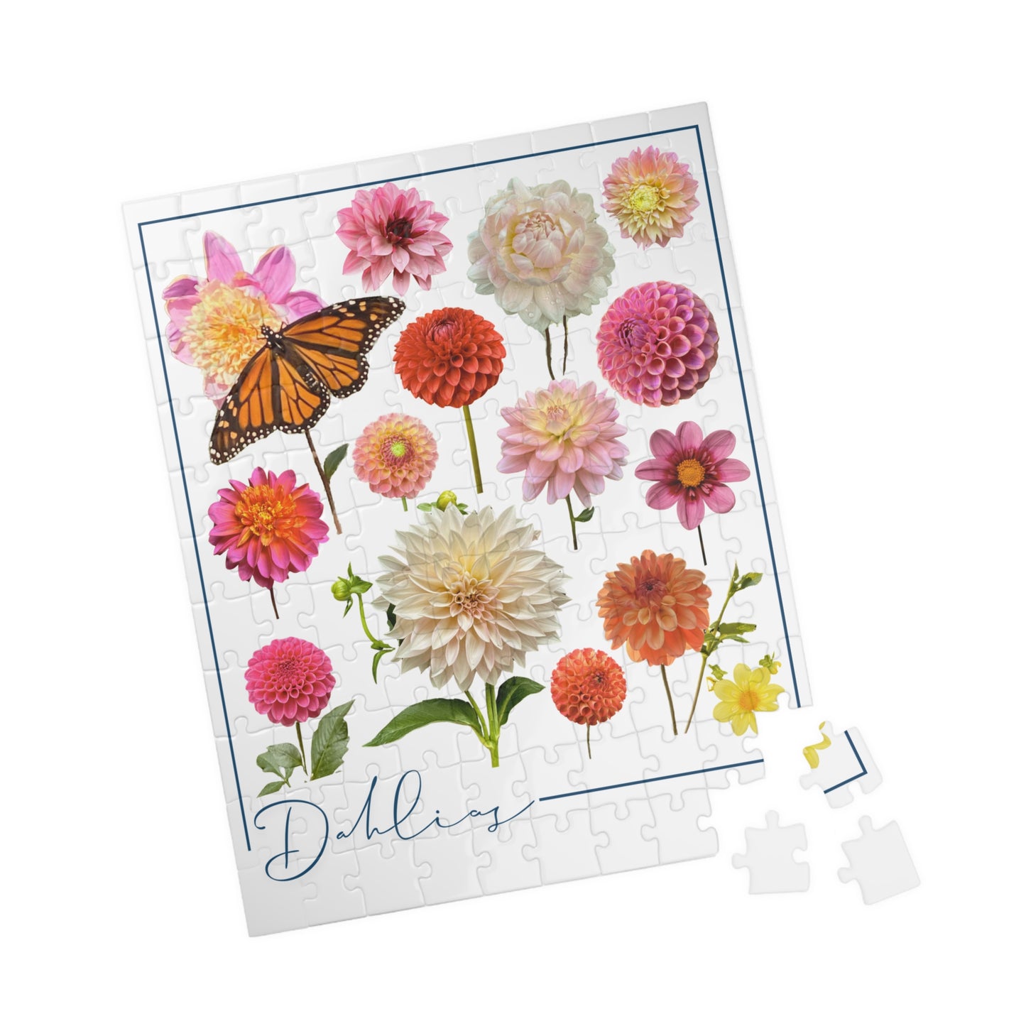 Dahlia Floral-themed Puzzle (110, 252, 520, 1014-piece) - Perfect for Relaxation and Family Bonding