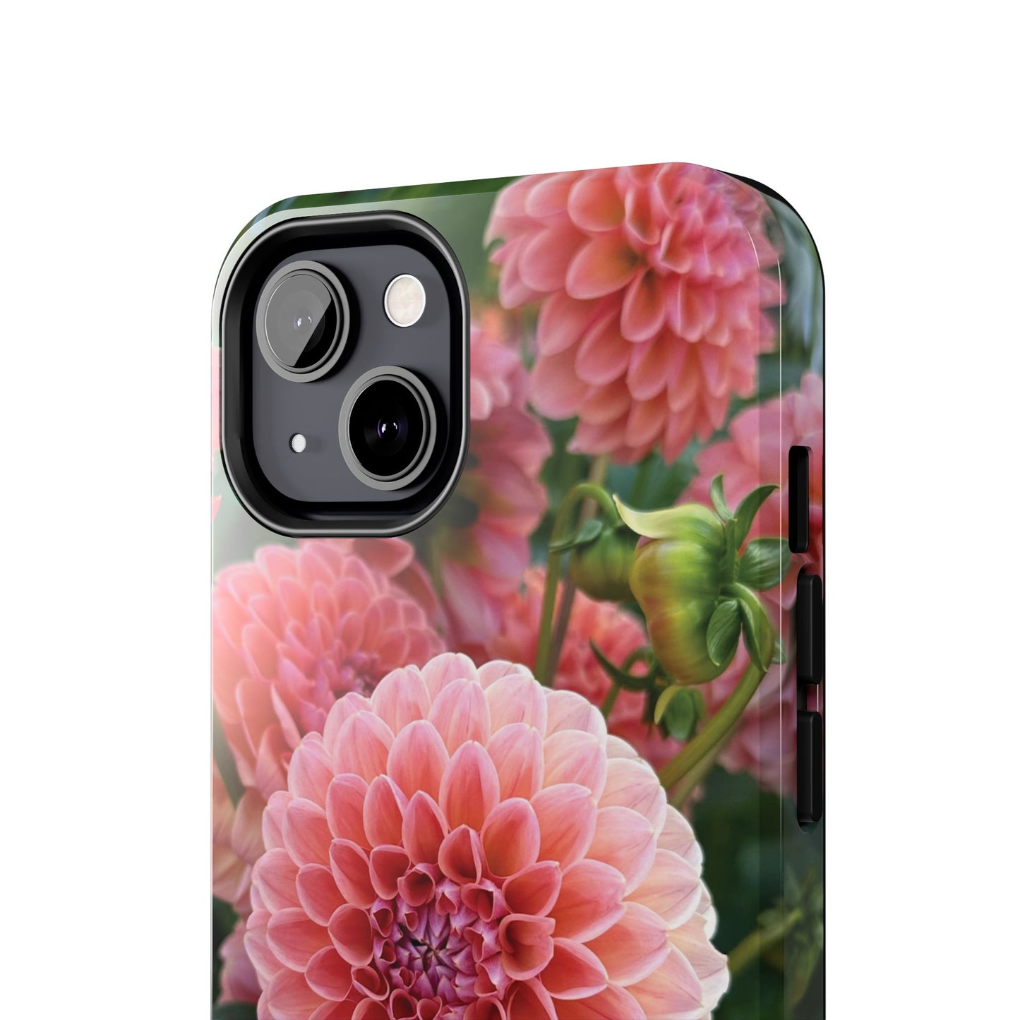 Floral Tough Phone Cases - Durable Protection with Pink Dahlia Design