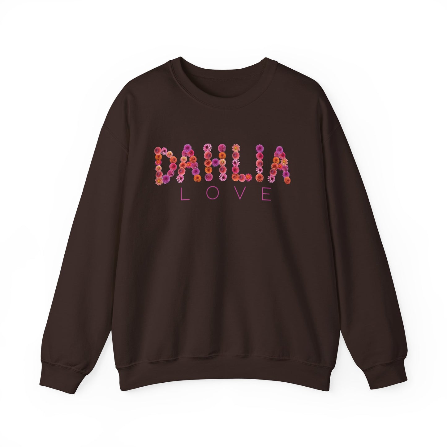 Dahlia Love Sweatshirt - Cozy Floral Crewneck for Spring, Perfect Gift for Flower Lovers, Everyday Casual Wear, Mother's Day, Birthday