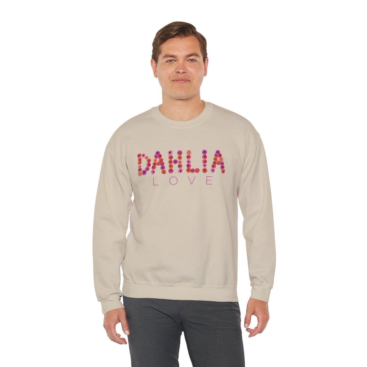 Dahlia Love Sweatshirt - Cozy Floral Crewneck for Spring, Perfect Gift for Flower Lovers, Everyday Casual Wear, Mother's Day, Birthday