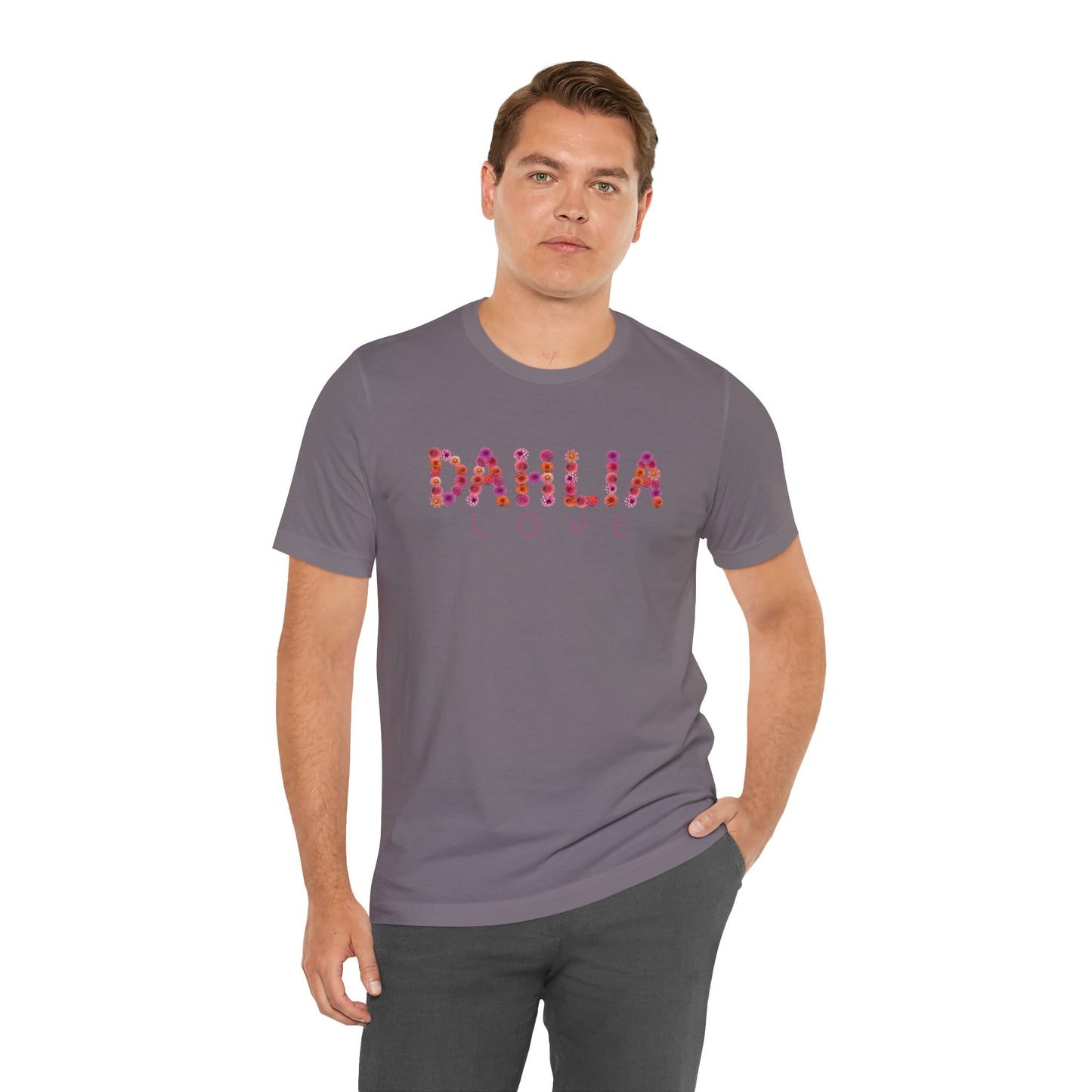 Dahlia Love Tee - Floral Graphic T-Shirt, Unisex Apparel, Casual Wear, Gift for Her, Spring Fashion