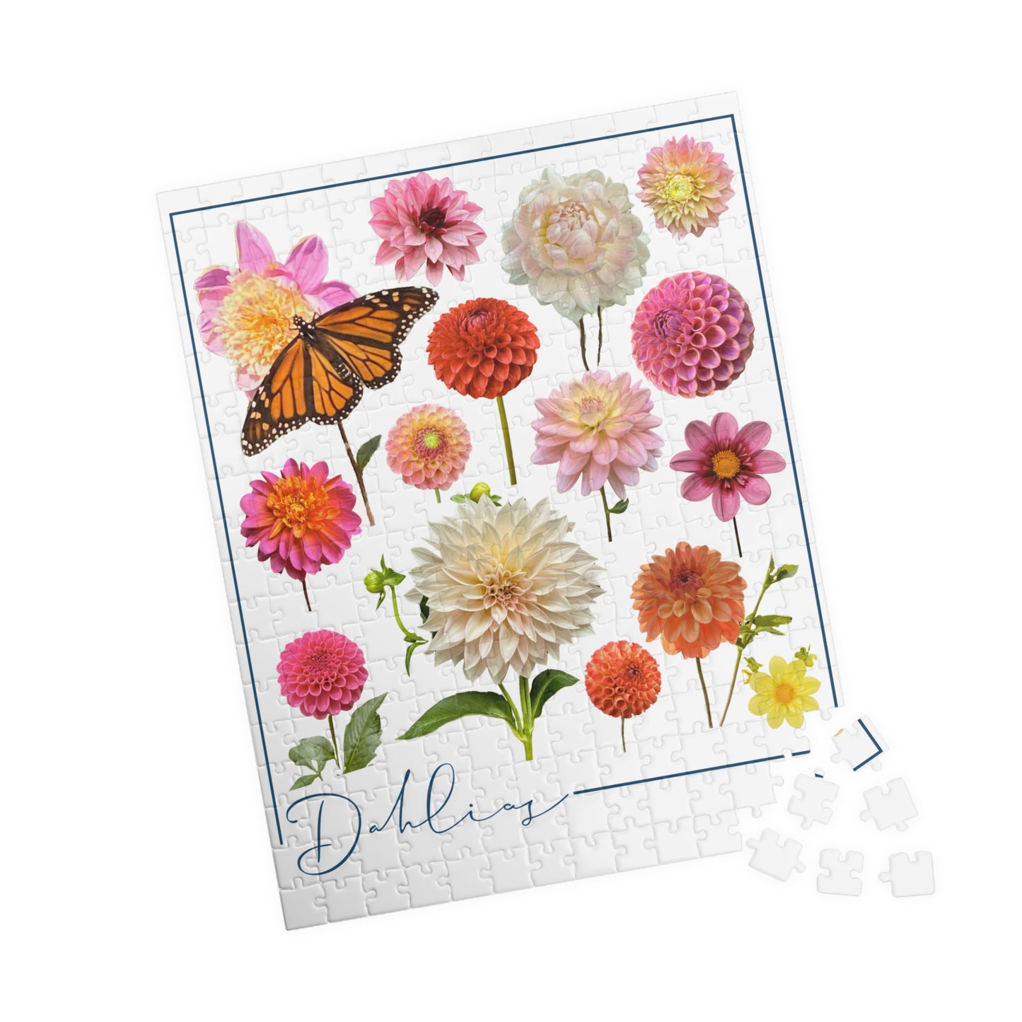 Dahlia Floral-themed Puzzle (110, 252, 520, 1014-piece) - Perfect for Relaxation and Family Bonding