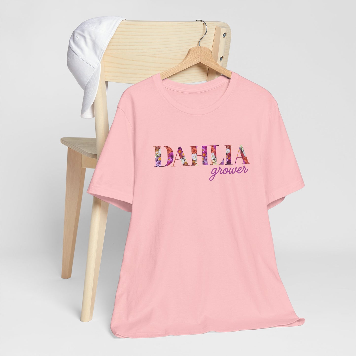 Dahlia Grower Unisex Tee, Floral Graphic Shirt, Gardening Gift, Spring Style T-Shirt, Nature Lover Apparel, Gifts for Gardeners