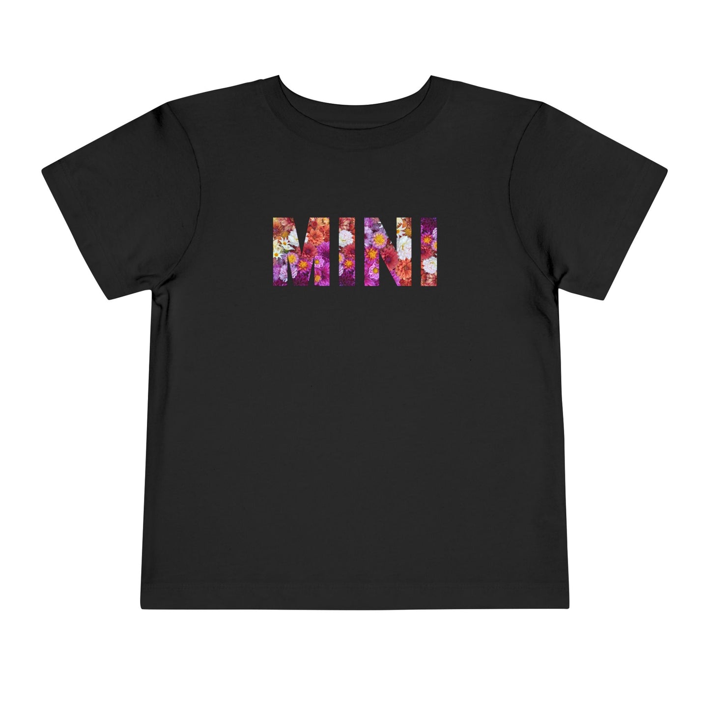 Floral Mini Toddler Tee, Cute Kids T-Shirt, Toddler Graphic Tee, Floral Short Sleeve Shirt, Spring Summer Kids Clothes