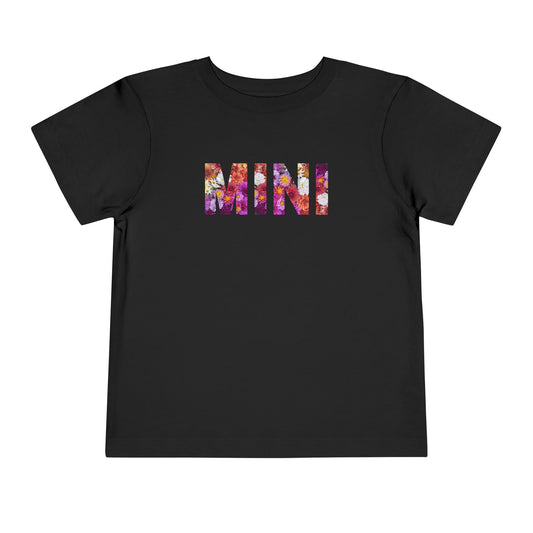 Floral Mini Toddler Tee, Cute Kids T-Shirt, Toddler Graphic Tee, Floral Short Sleeve Shirt, Spring Summer Kids Clothes