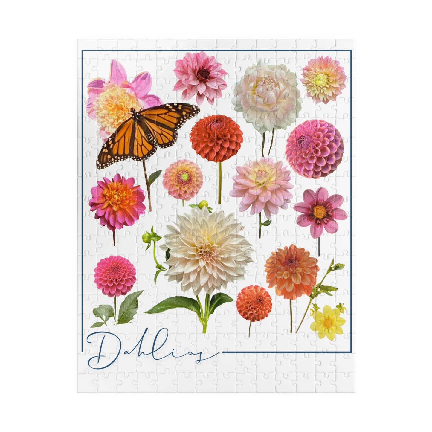 Dahlia Floral-themed Puzzle (110, 252, 520, 1014-piece) - Perfect for Relaxation and Family Bonding