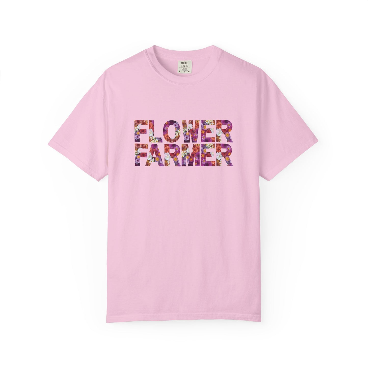 Dahlia Flower Farmer T-shirt, Unisex Garment-Dyed Tee