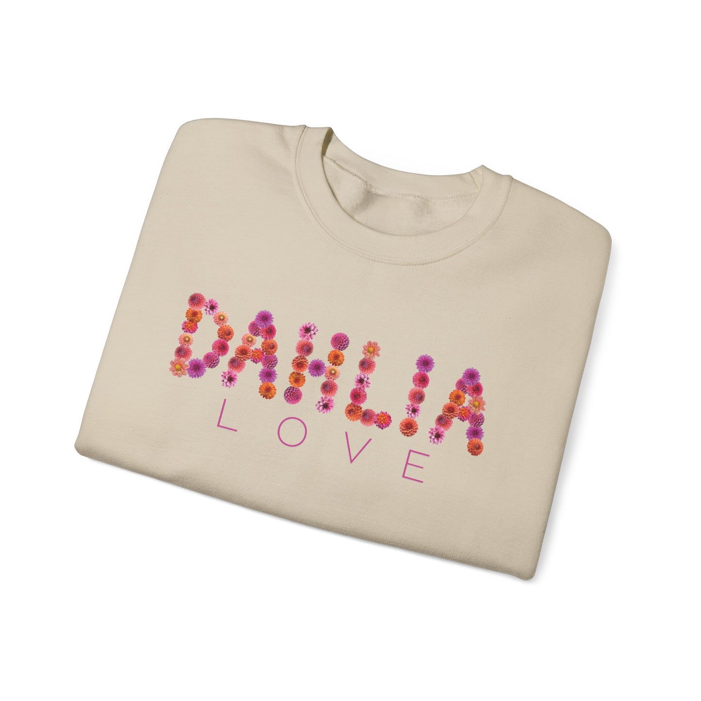 Dahlia Love Sweatshirt - Cozy Floral Crewneck for Spring, Perfect Gift for Flower Lovers, Everyday Casual Wear, Mother's Day, Birthday
