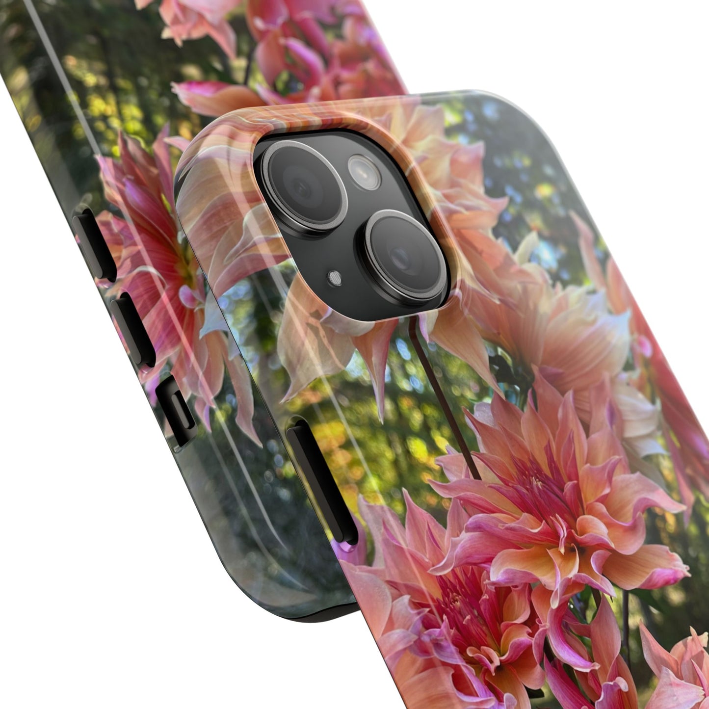 Floral Tough Phone Case - Durable Protection with Dahlia Design