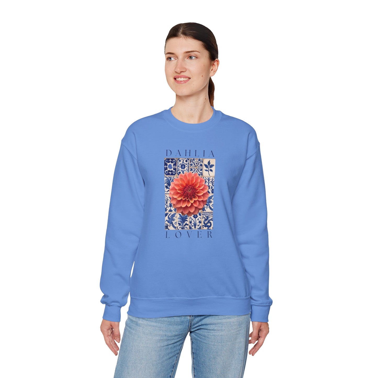Dahlia Lover Sweatshirt, Floral Crewneck, Botanical Artwear