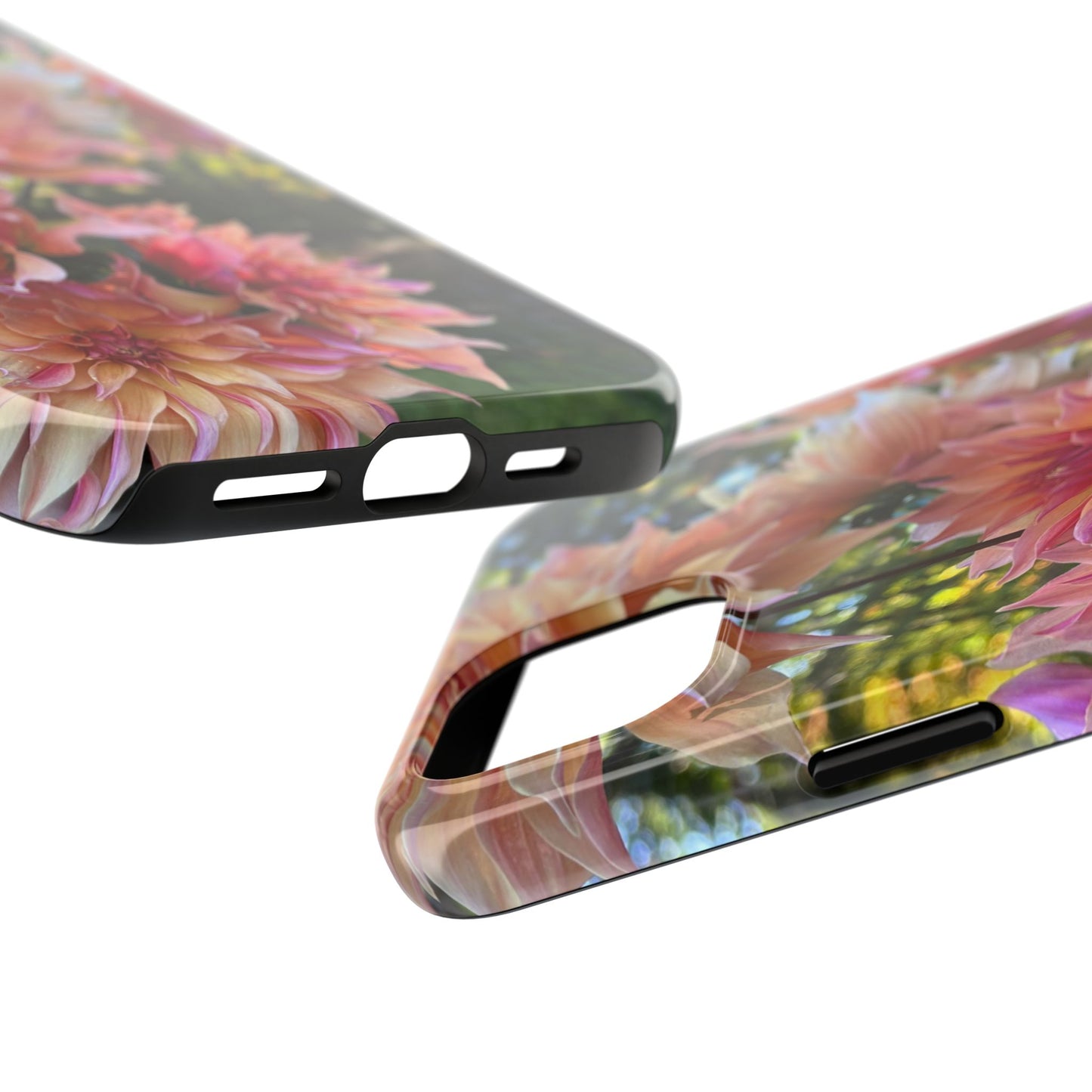 Floral Tough Phone Case - Durable Protection with Dahlia Design