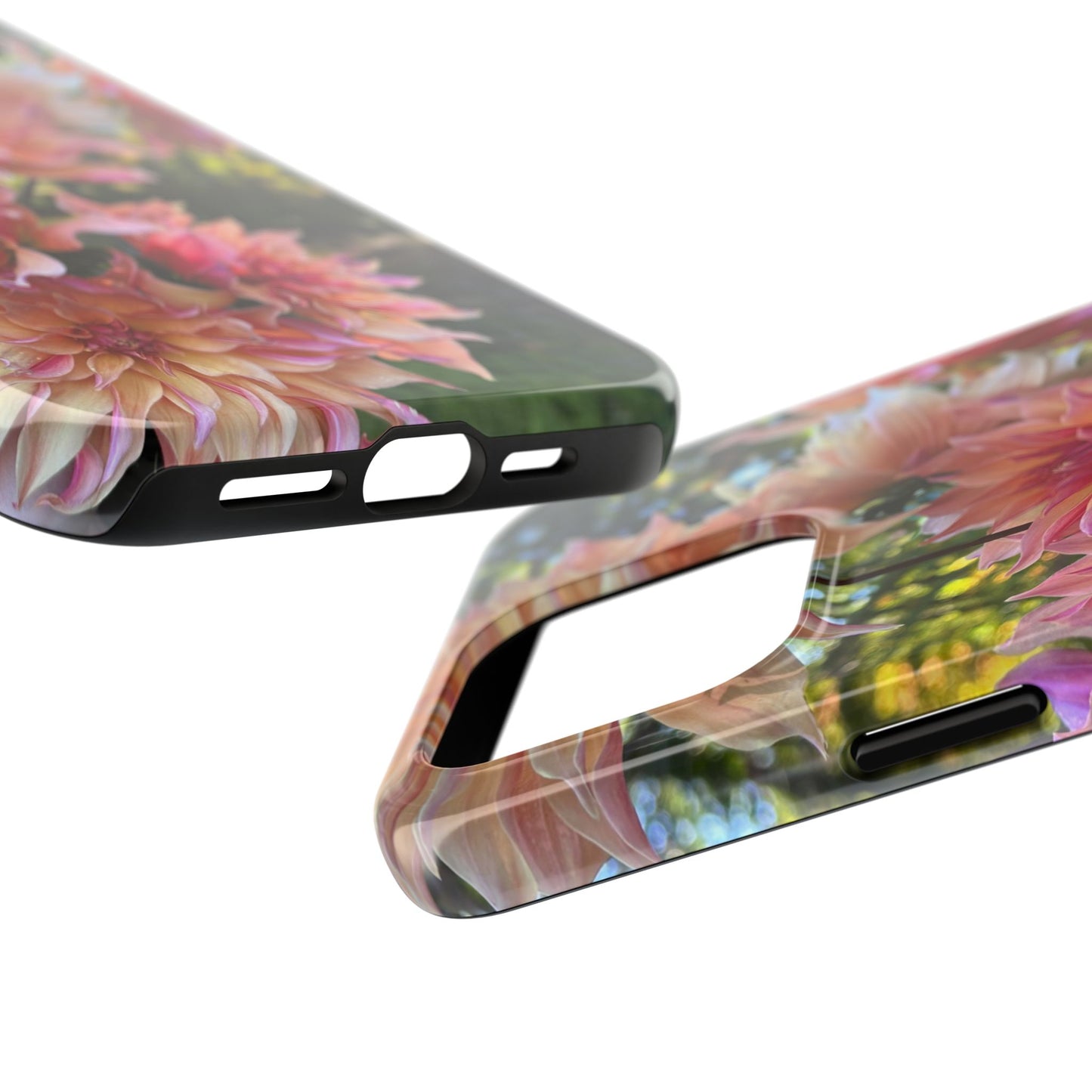 Floral Tough Phone Case - Durable Protection with Dahlia Design