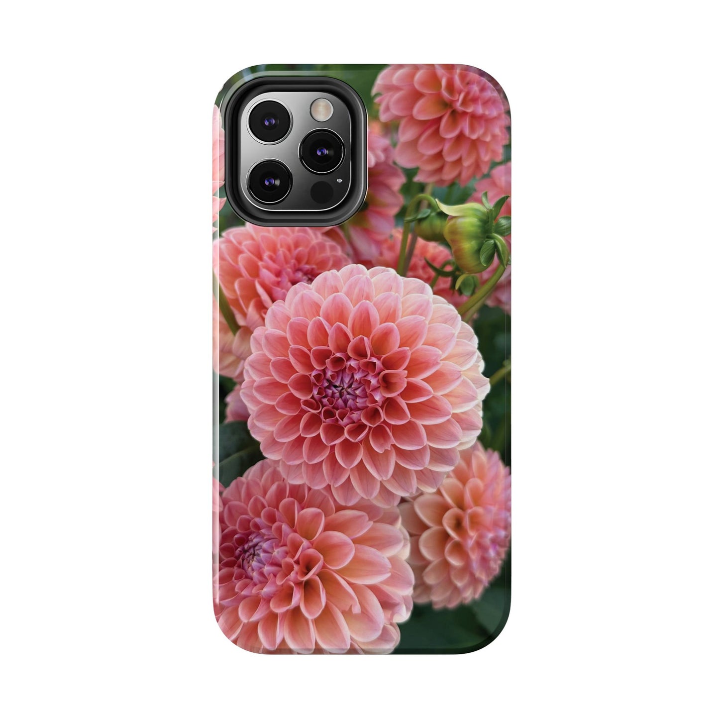 Floral Tough Phone Cases - Durable Protection with Pink Dahlia Design