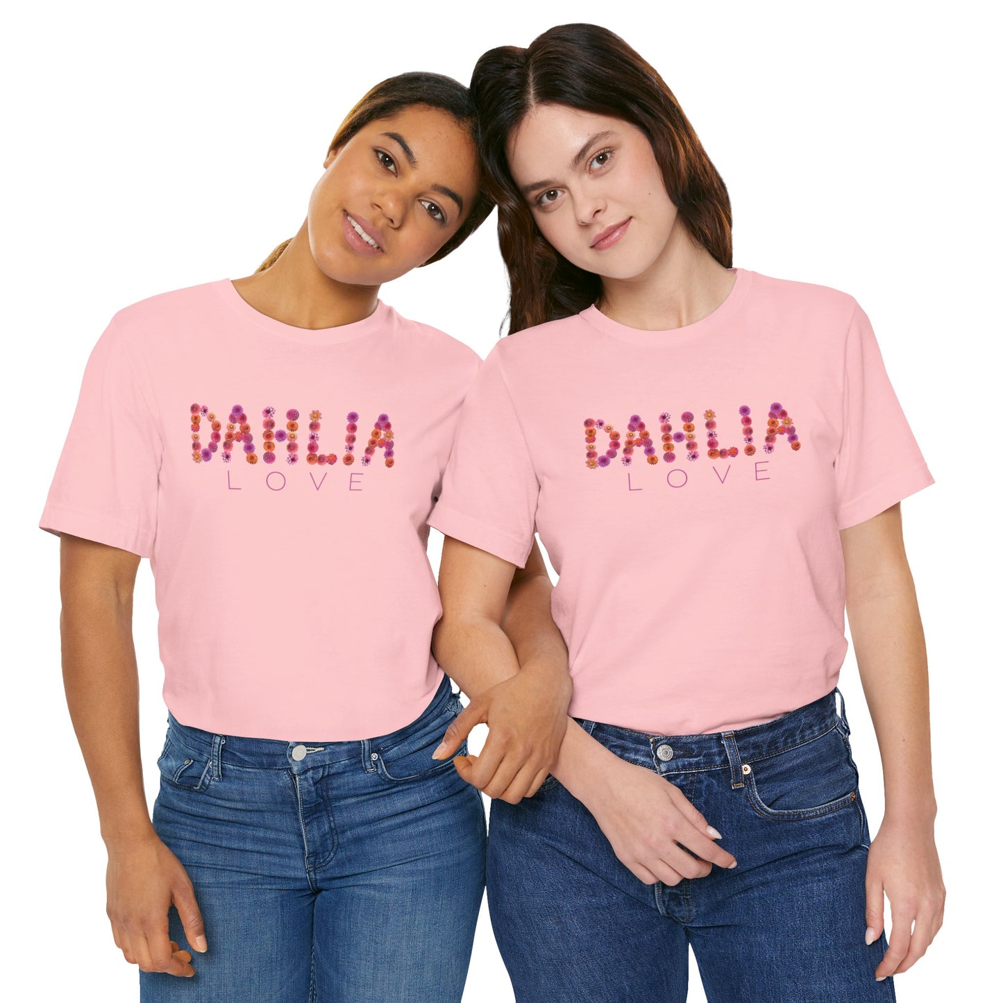 Dahlia Love Tee - Floral Graphic T-Shirt, Unisex Apparel, Casual Wear, Gift for Her, Spring Fashion