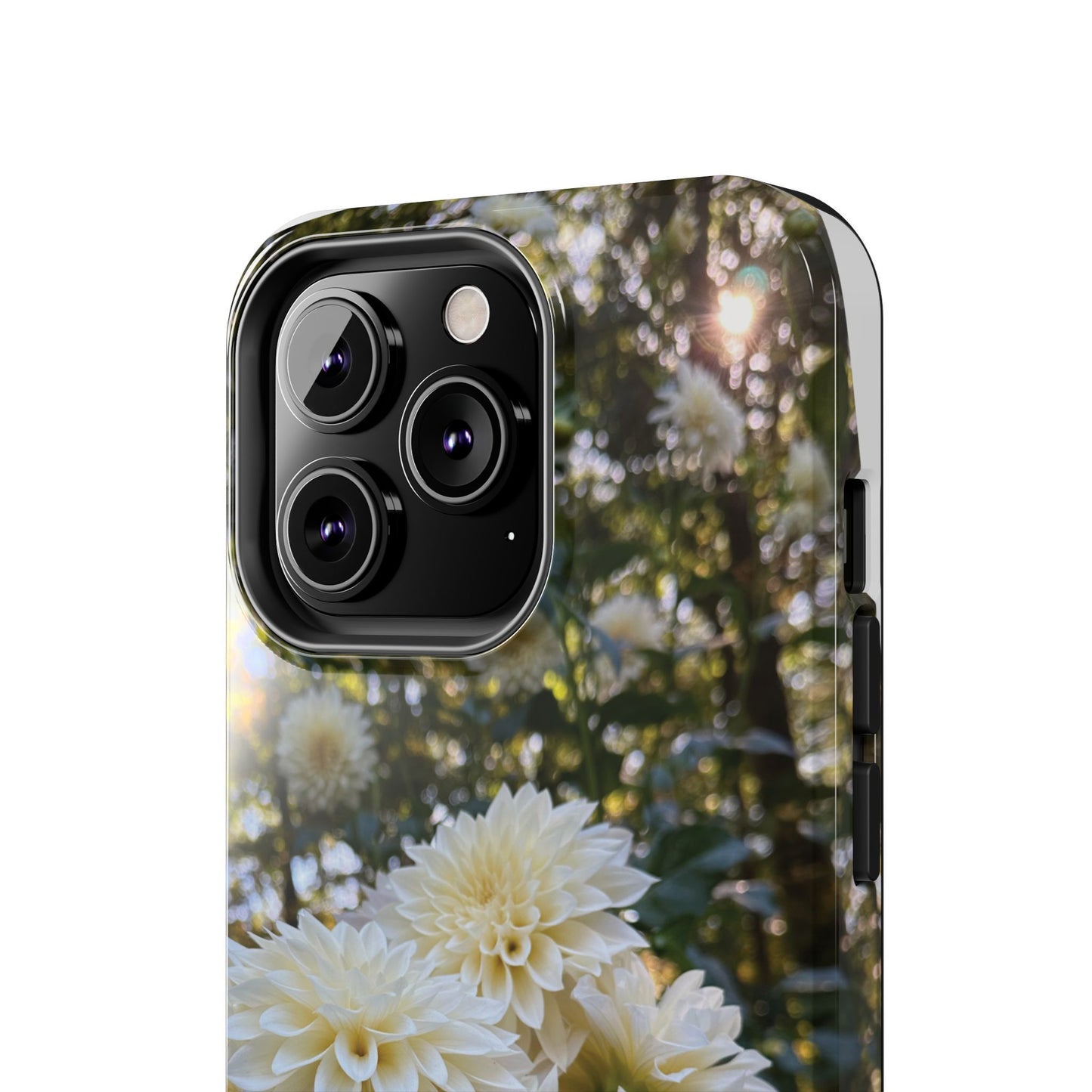 Floral Tough Phone Case - Durable Protection with Cafe au Lait Dahlia Design