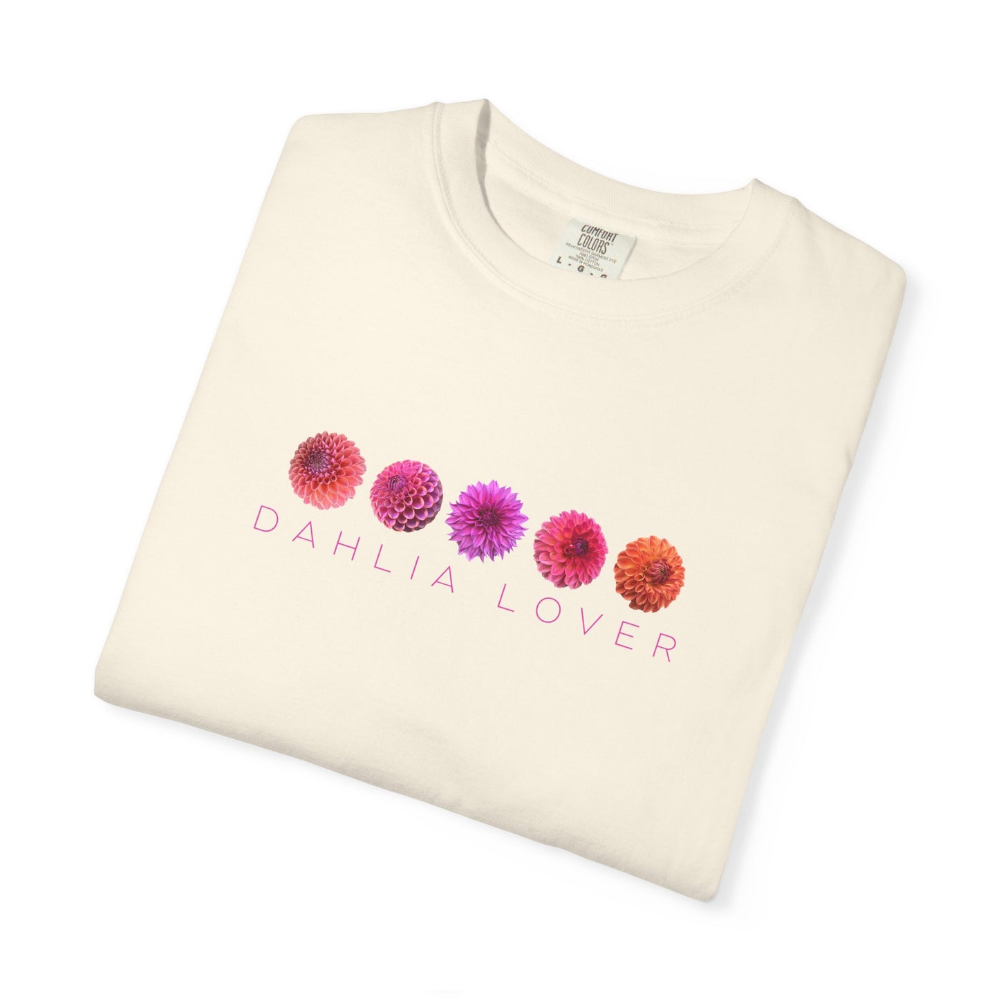 Dahlia Lover T-shirt, Floral Graphic Tee for Flower Lovers