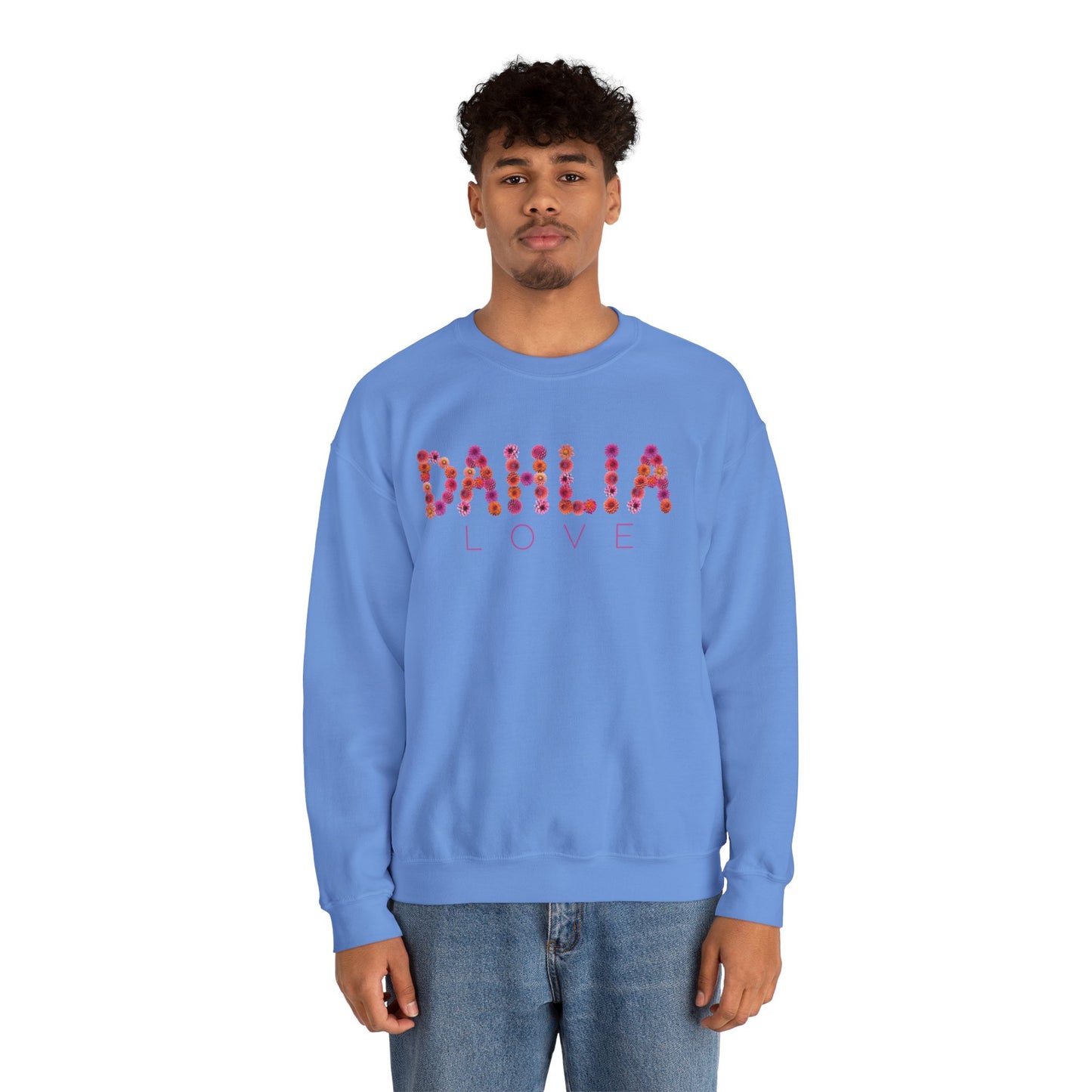 Dahlia Love Sweatshirt - Cozy Floral Crewneck for Spring, Perfect Gift for Flower Lovers, Everyday Casual Wear, Mother's Day, Birthday