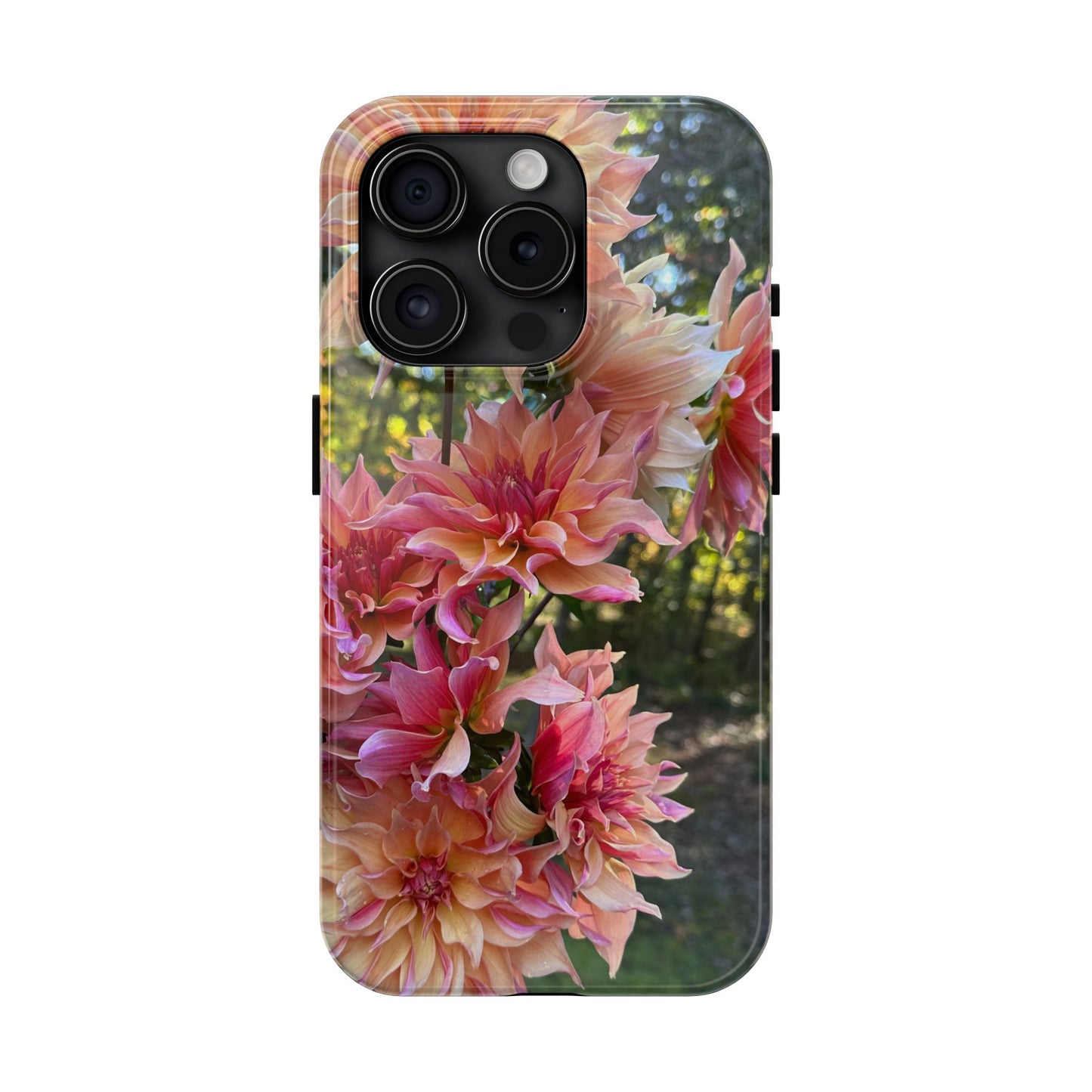 Floral Tough Phone Case - Durable Protection with Dahlia Design