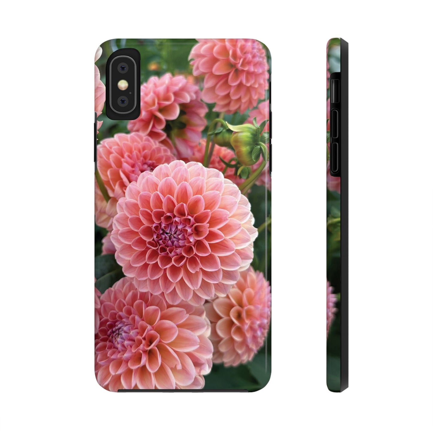 Floral Tough Phone Cases - Durable Protection with Pink Dahlia Design