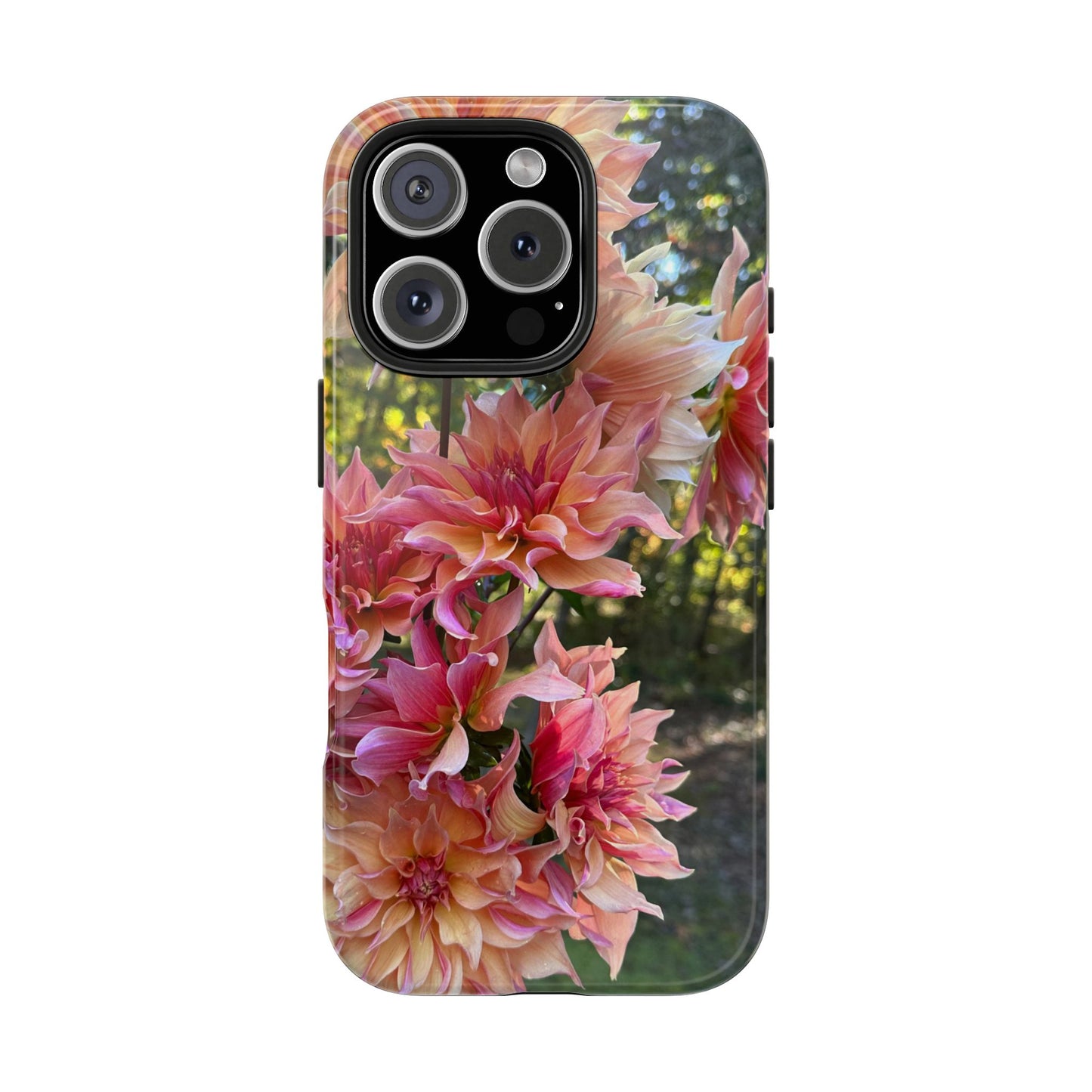 Floral Tough Phone Case - Durable Protection with Dahlia Design