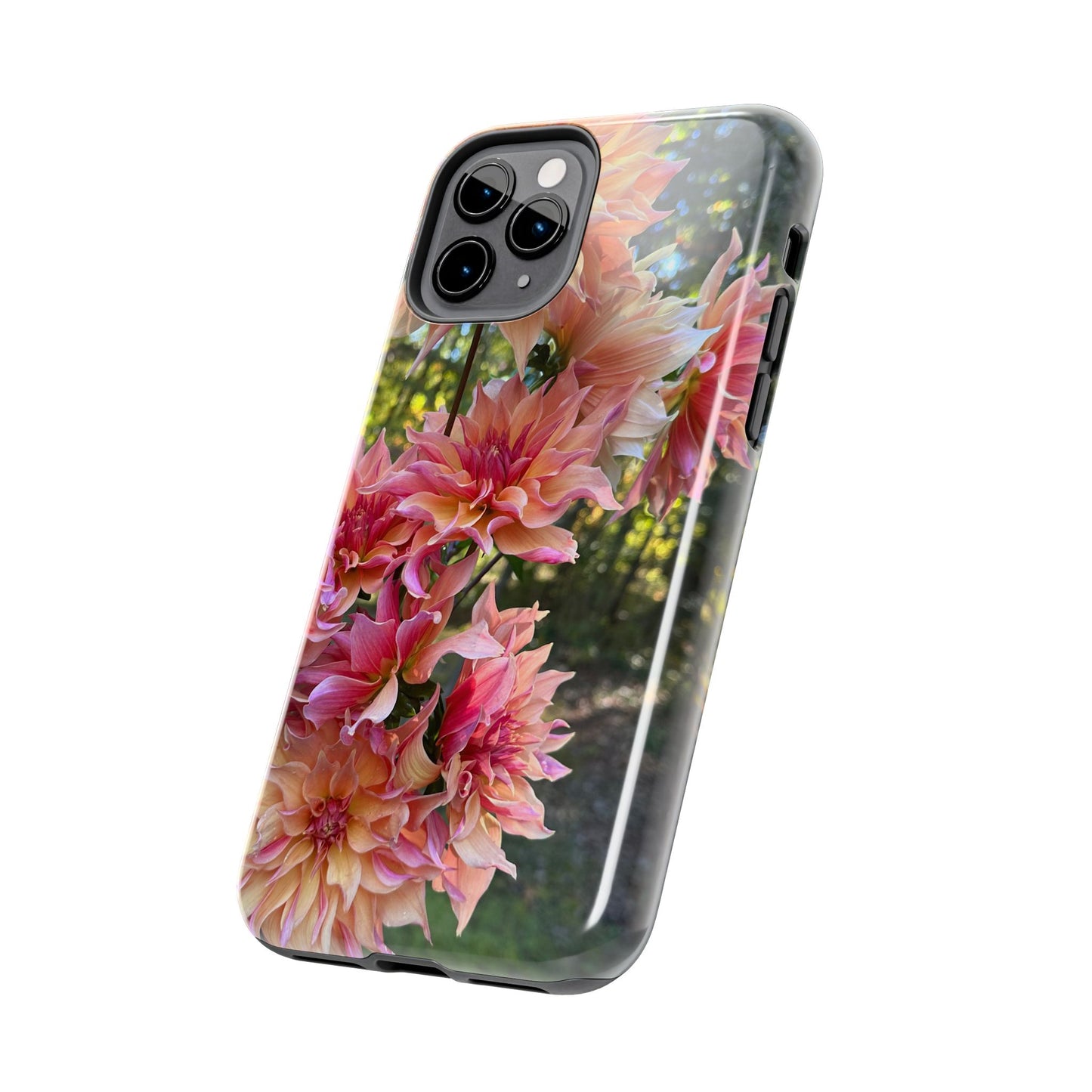 Floral Tough Phone Case - Durable Protection with Dahlia Design