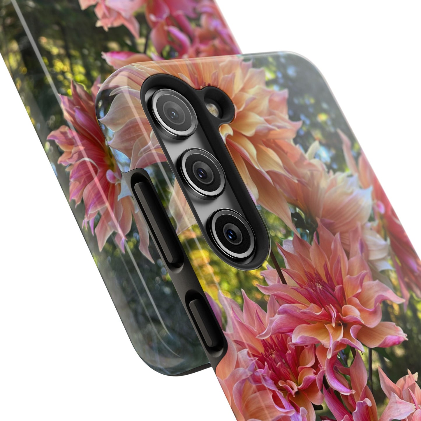 Floral Tough Phone Case - Durable Protection with Dahlia Design