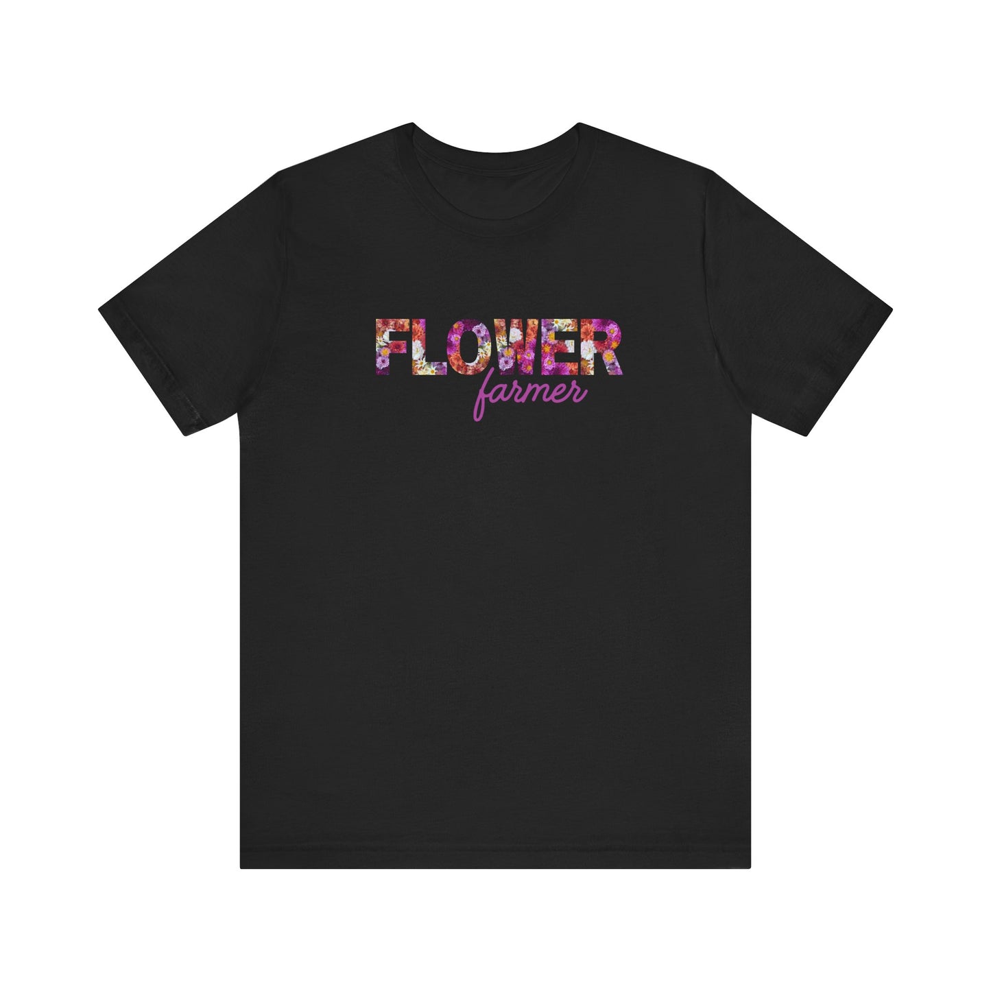 Dahlia Flower Farmer Unisex Tee, Floral Graphic Shirt, Gardening Gift, Spring Style T-Shirt, Nature Lover Apparel, Gifts for Gardeners