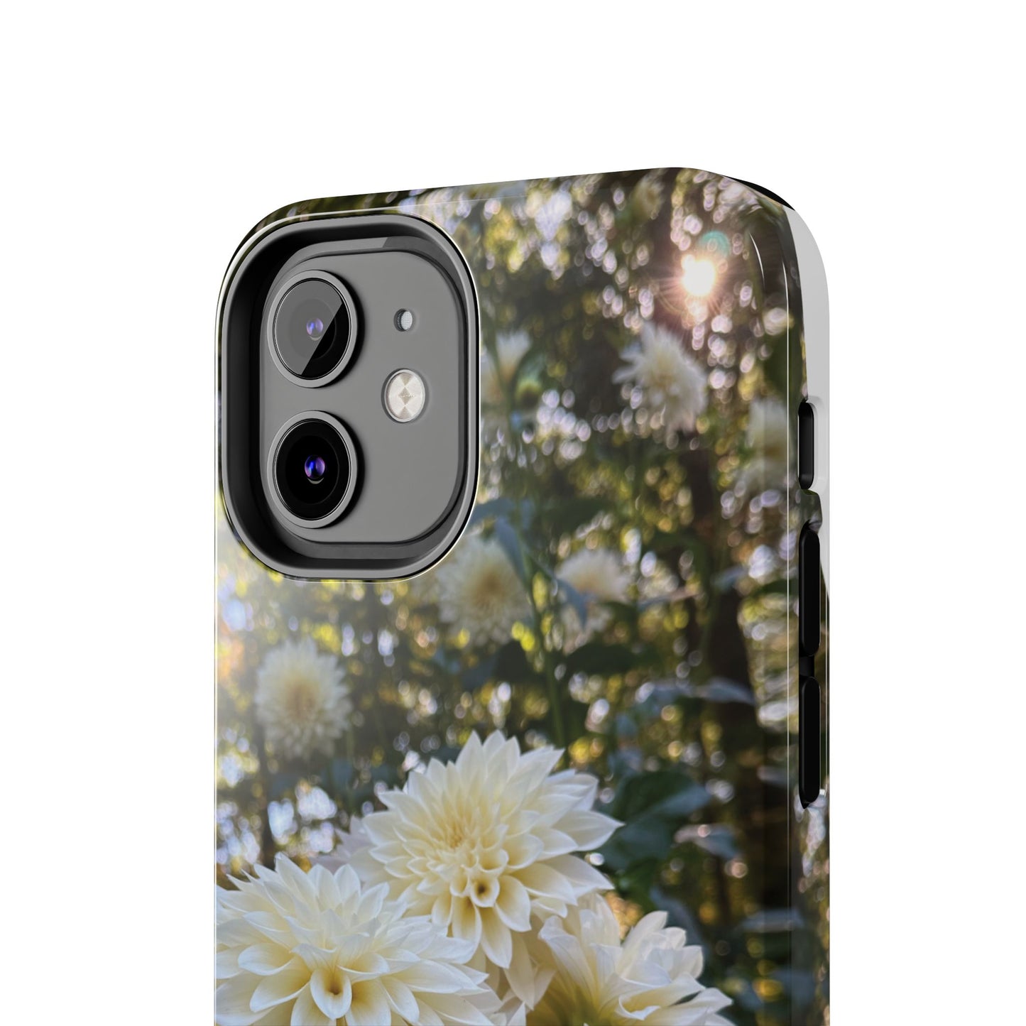 Floral Tough Phone Case - Durable Protection with Cafe au Lait Dahlia Design