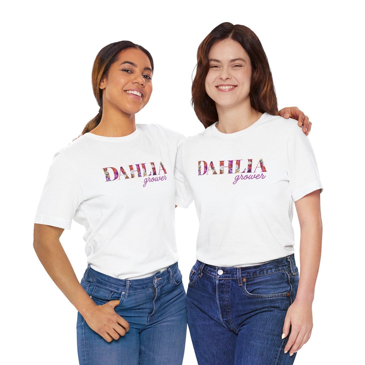 Dahlia Grower Unisex Tee, Floral Graphic Shirt, Gardening Gift, Spring Style T-Shirt, Nature Lover Apparel, Gifts for Gardeners