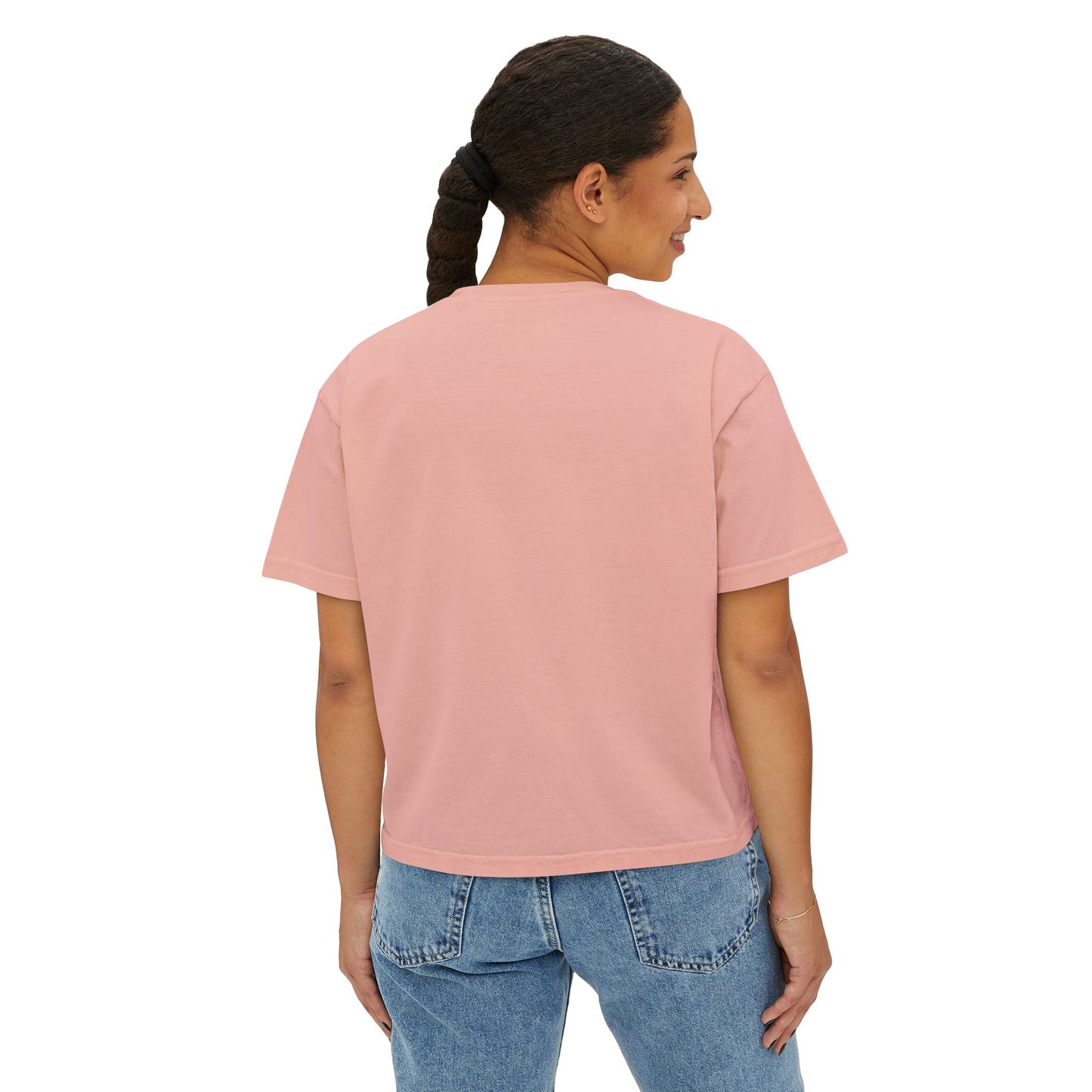 Floral Women's Boxy Tee - Wren's Stems Dahlia Tee