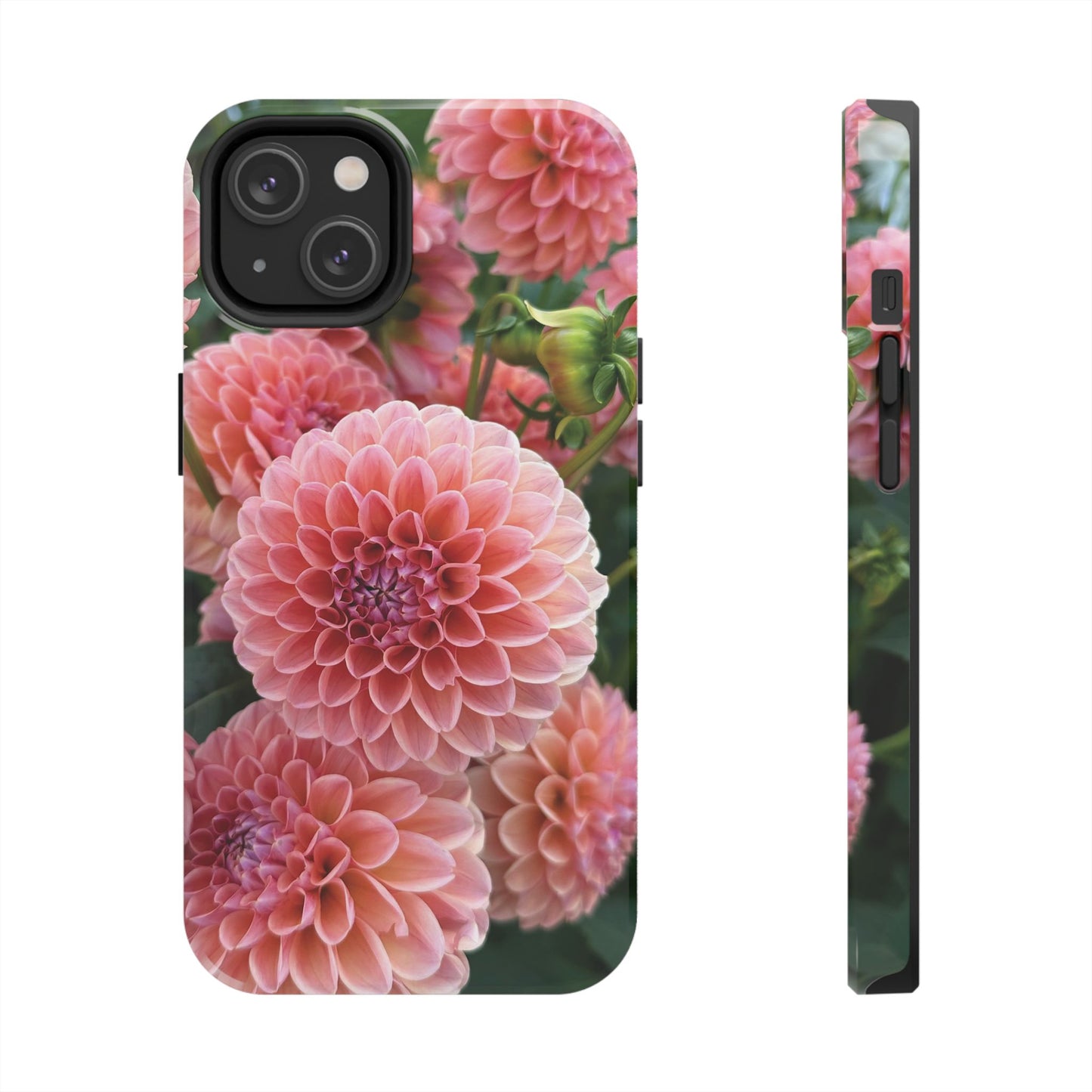 Floral Tough Phone Cases - Durable Protection with Pink Dahlia Design