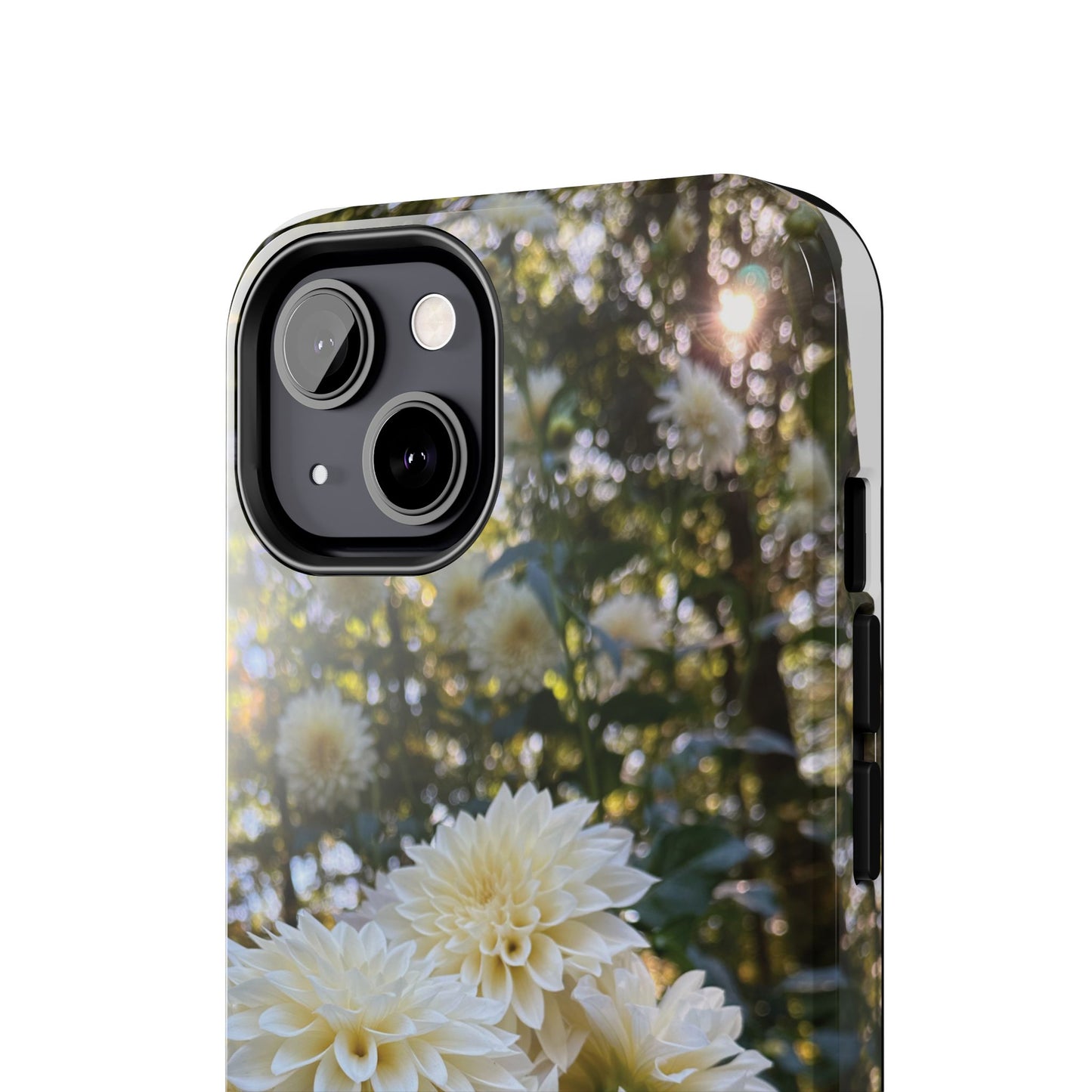 Floral Tough Phone Case - Durable Protection with Cafe au Lait Dahlia Design
