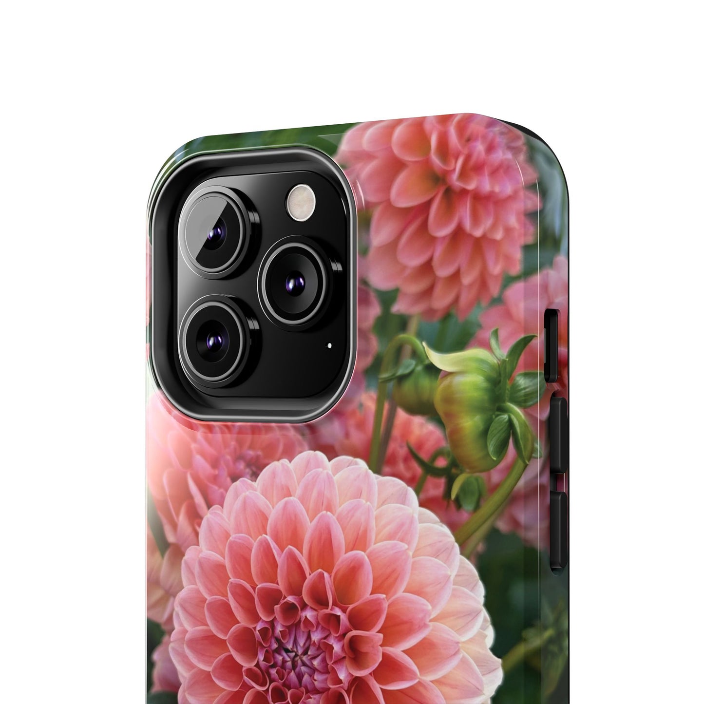 Floral Tough Phone Cases - Durable Protection with Pink Dahlia Design