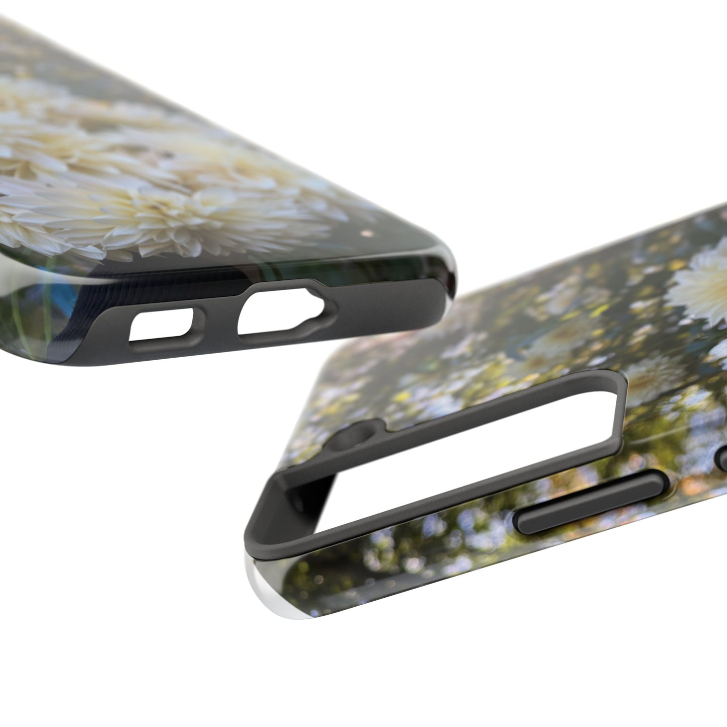 Floral Tough Phone Case - Durable Protection with Cafe au Lait Dahlia Design