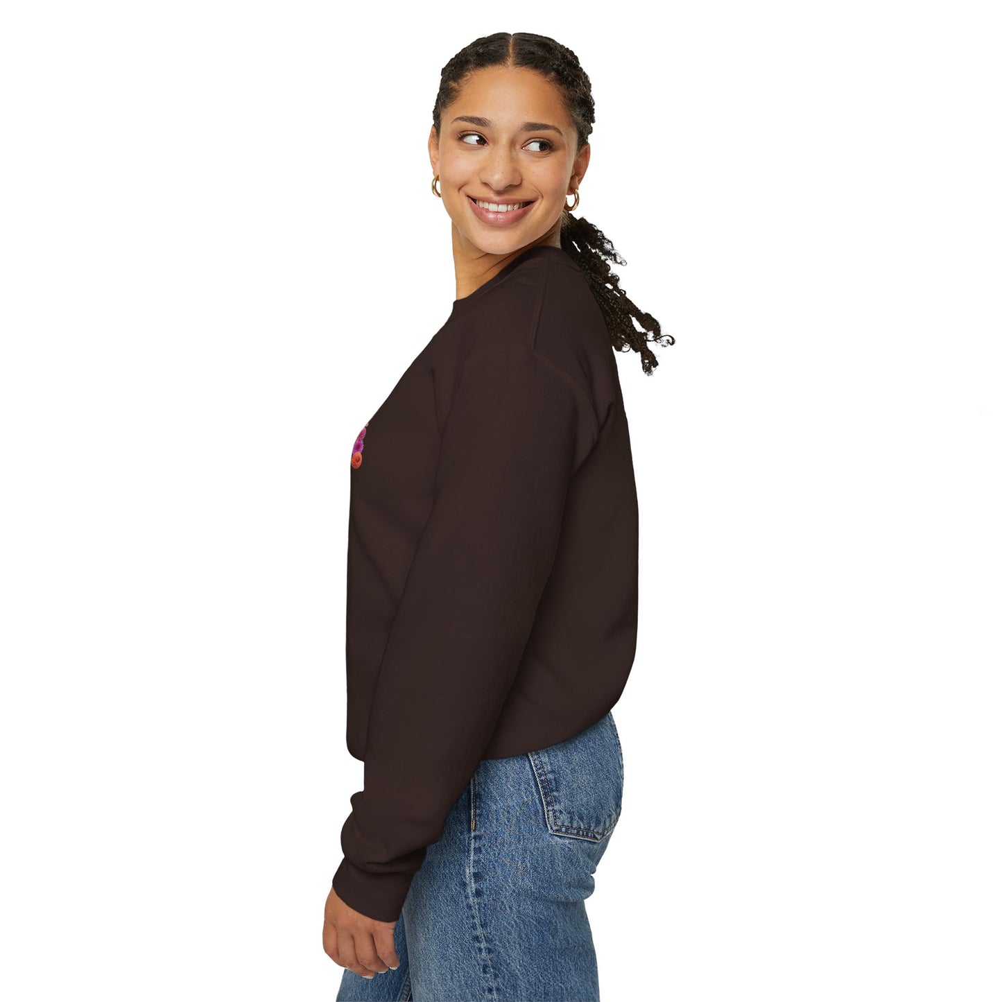 Dahlia Love Sweatshirt - Cozy Floral Crewneck for Spring, Perfect Gift for Flower Lovers, Everyday Casual Wear, Mother's Day, Birthday