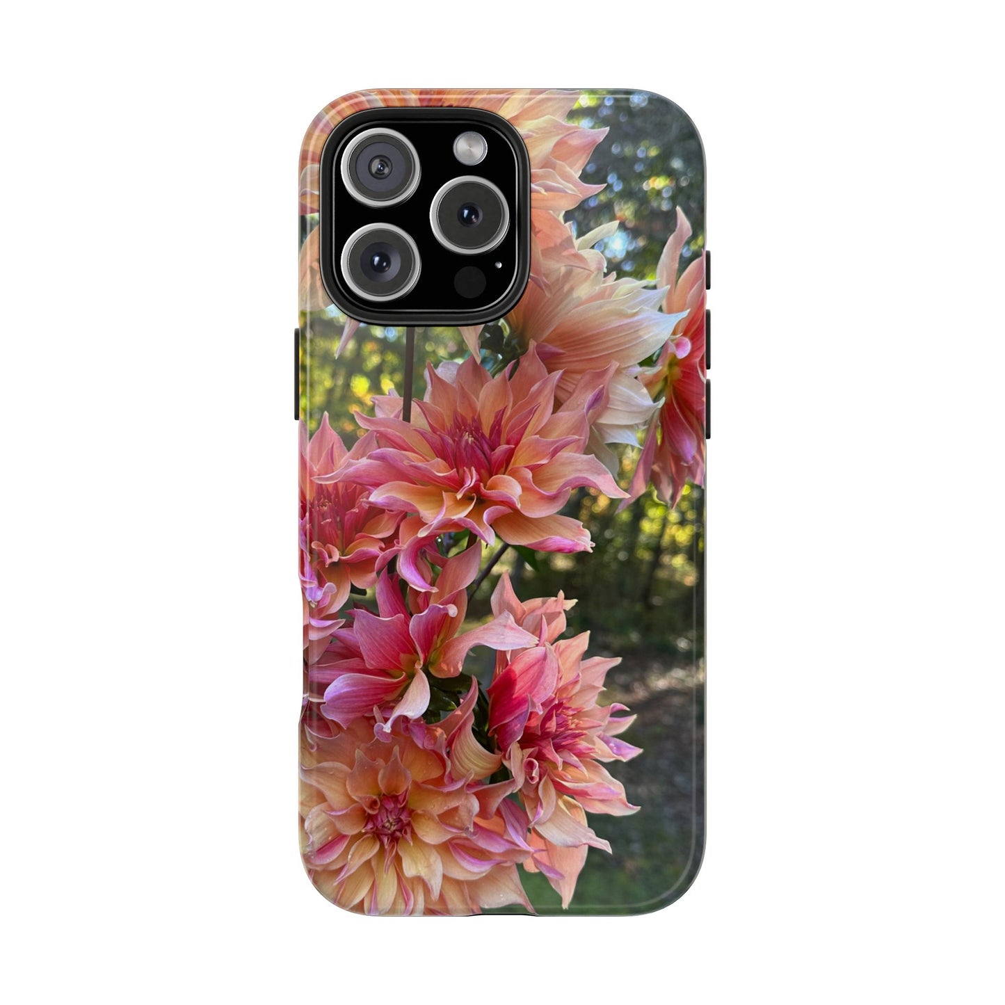 Floral Tough Phone Case - Durable Protection with Dahlia Design